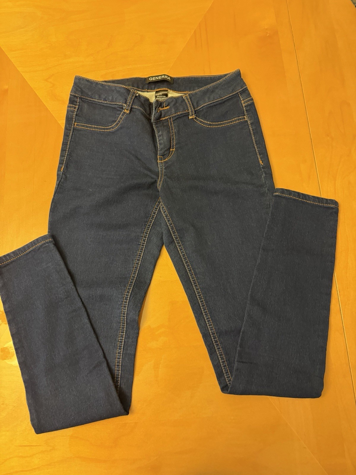Generra Girls Dark Wash Skinny Jeans Size 7 Slim Fit Stretch Mid Rise