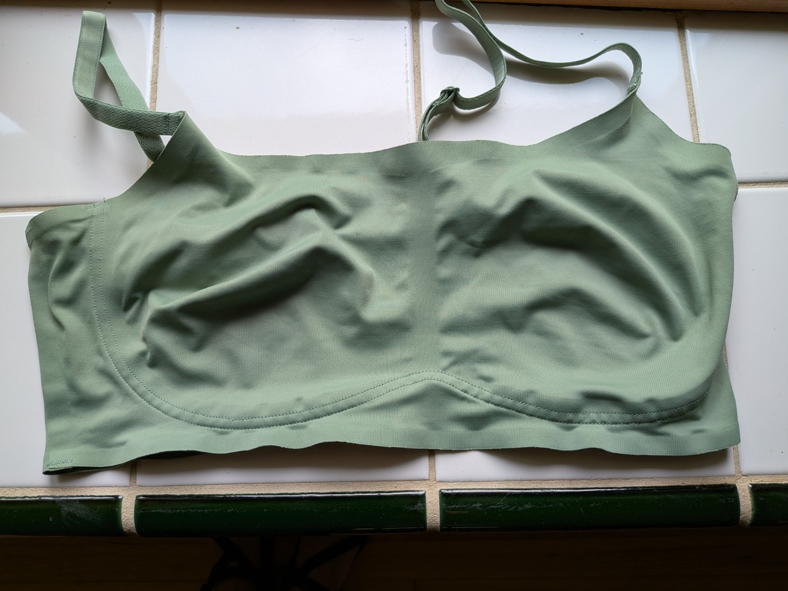 Ruby Ribbon Bra Size 42 Sage Green Second Skin Scoop Demiette