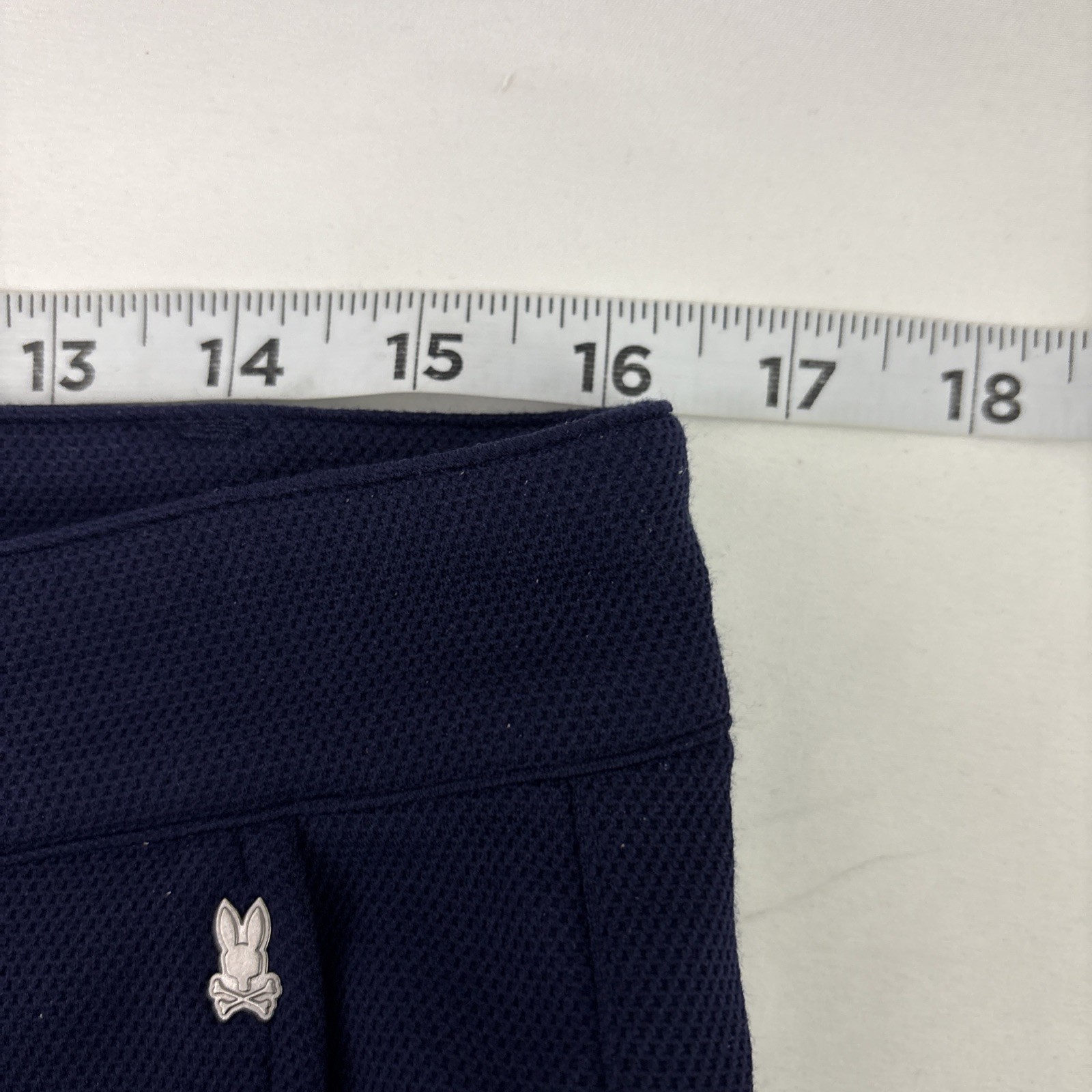 Psycho Bunny Mens Shorts Size 32 Navy Blue Shiro Knit Honeycomb Golf