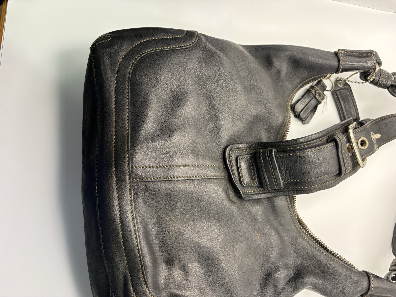 Coach 7462 Legacy Hamilton Black Leather Shoulder Bag Project/Replacement Parts