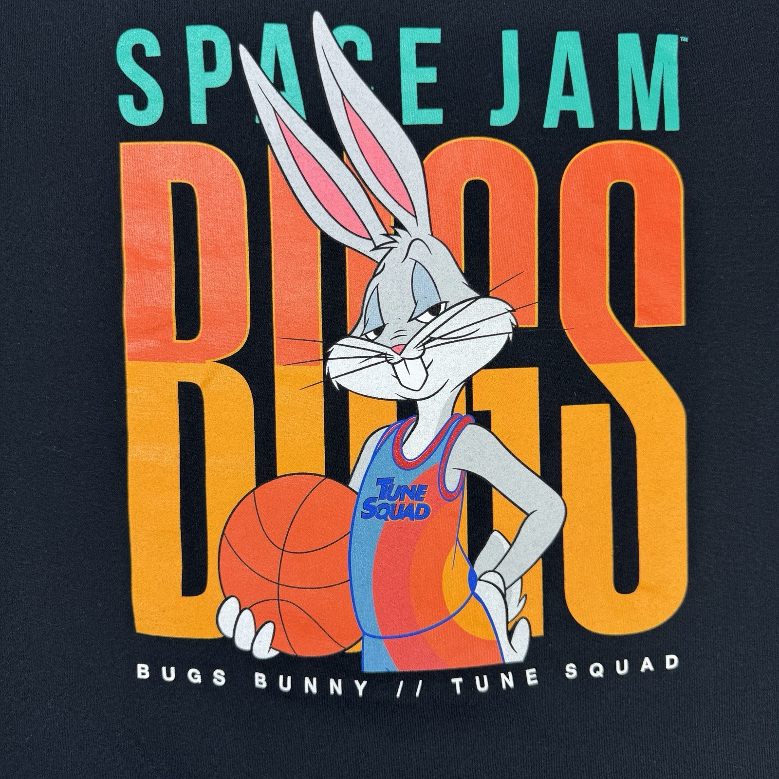 XL Space Jam Tune Squad All Over Print Tee Mens Taz Marvin Looney Tunes Bugs