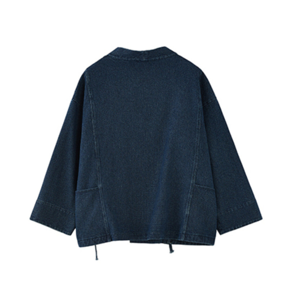 Unisex Adult Casual Denim Kimono Cardigan Jacket Loose Haori Outwear Coat Summer