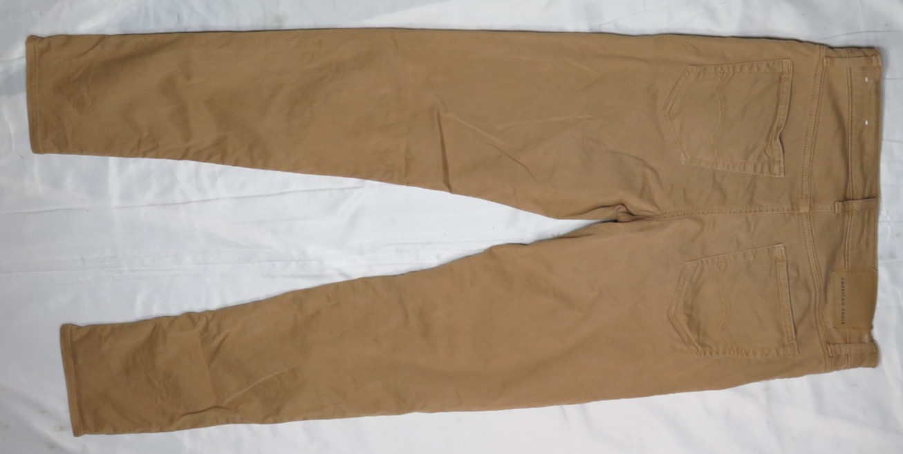 AMERICAN EAGLE OUTFITTERS BROWN JEAN 30X32 FLEX SKINNY FIT STRETCH CANVAS 2018