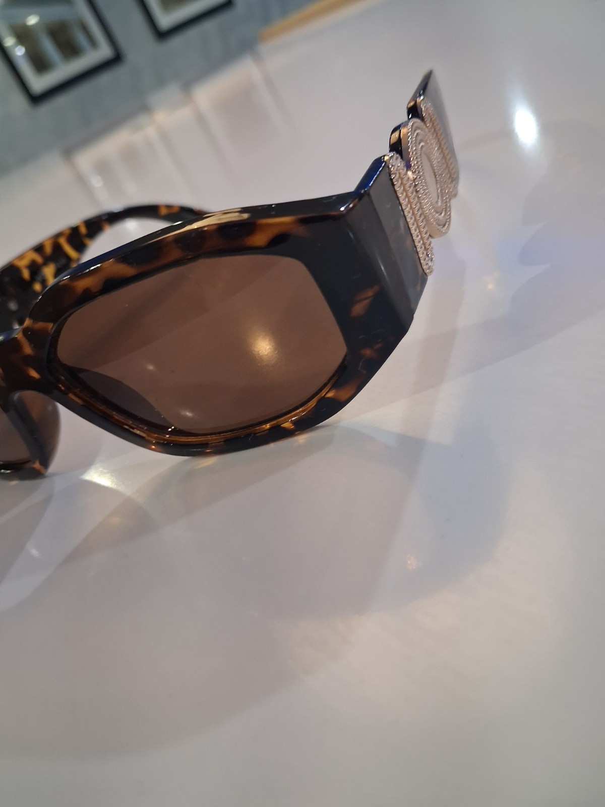 Women’s Tortoise Shell Rectangle Sunglasses Brown Tinted Lenses UV400 POP P4245