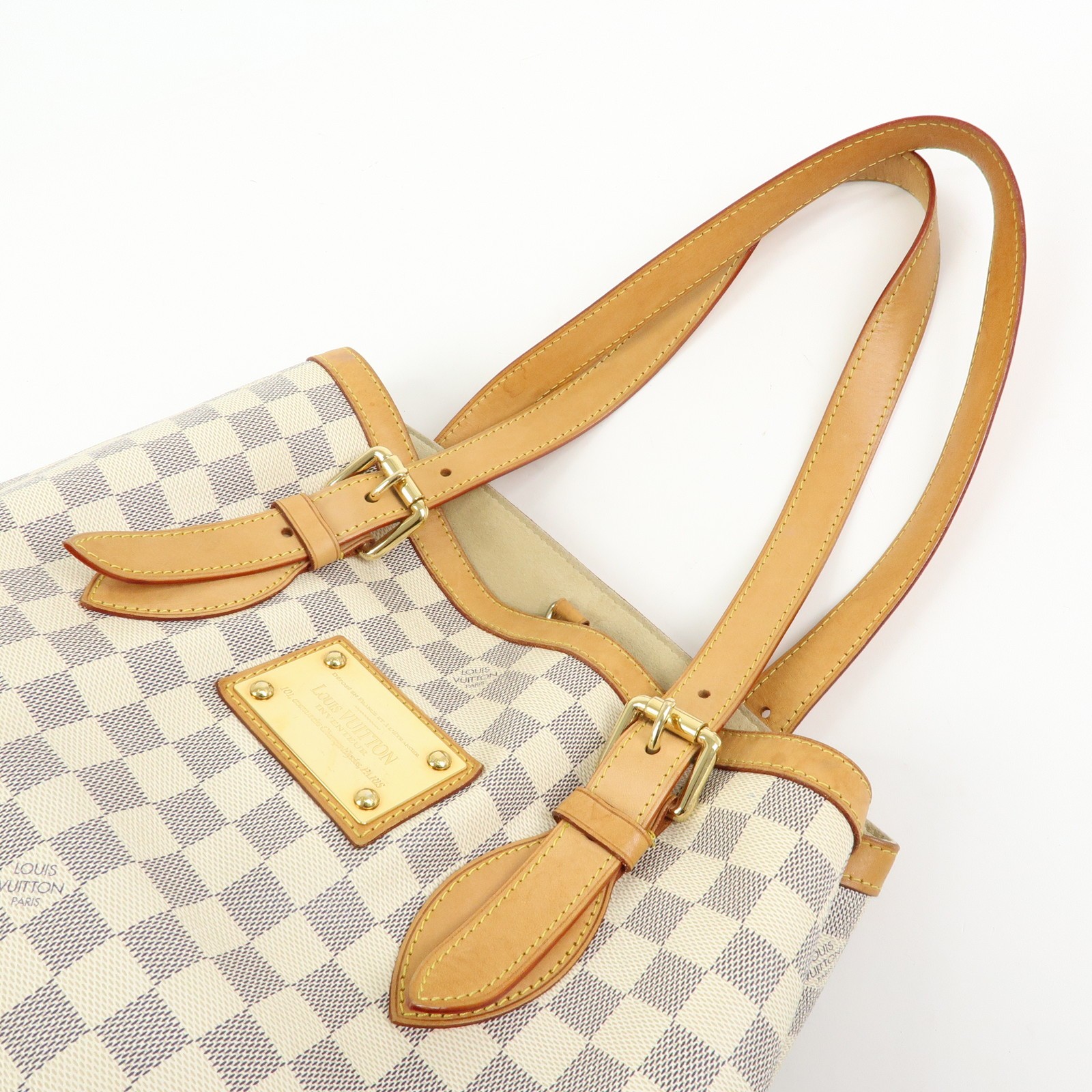 Louis Vuitton Damier Azur Hampstead MM Tote Bag Shoulder Bag N51206 Used F/S