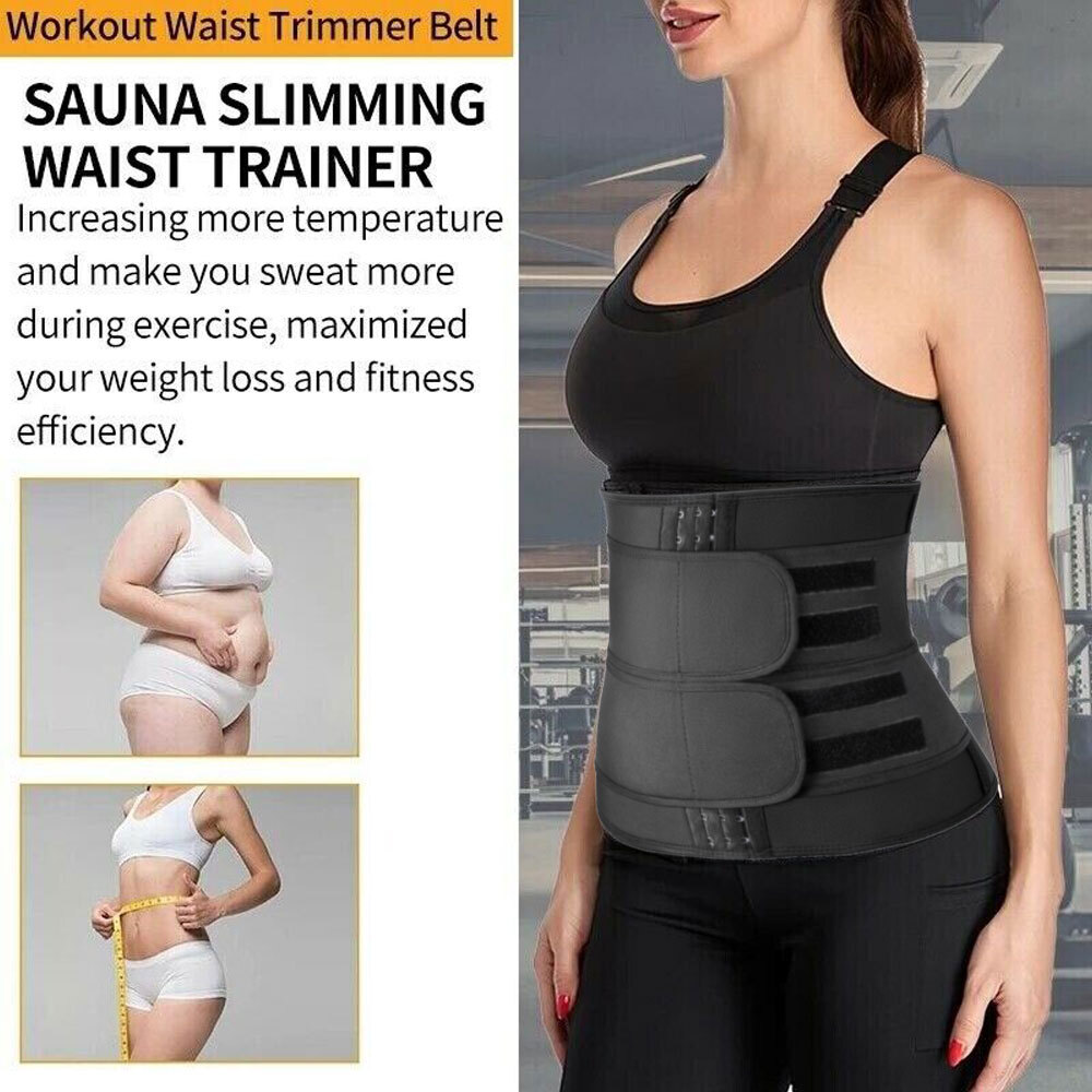 Men Waist Trainer Abdomen Reducer Sweat Trimmer Slimming Belt Body Shaper Girdle