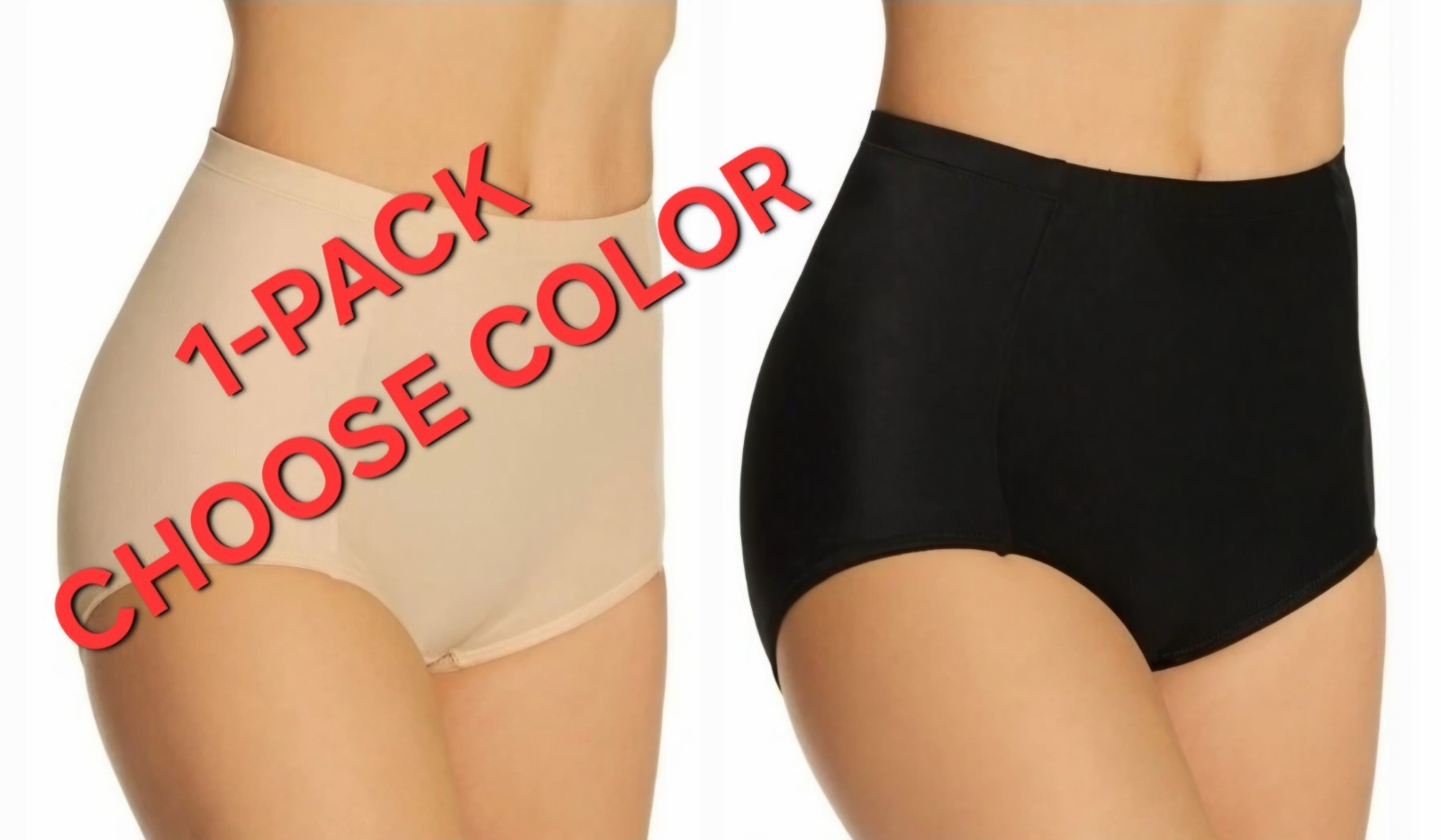 Maidenform FLEXEES Shapewear Brief FP0058 Black Beige DISCONTINUED Women’s S-3XL