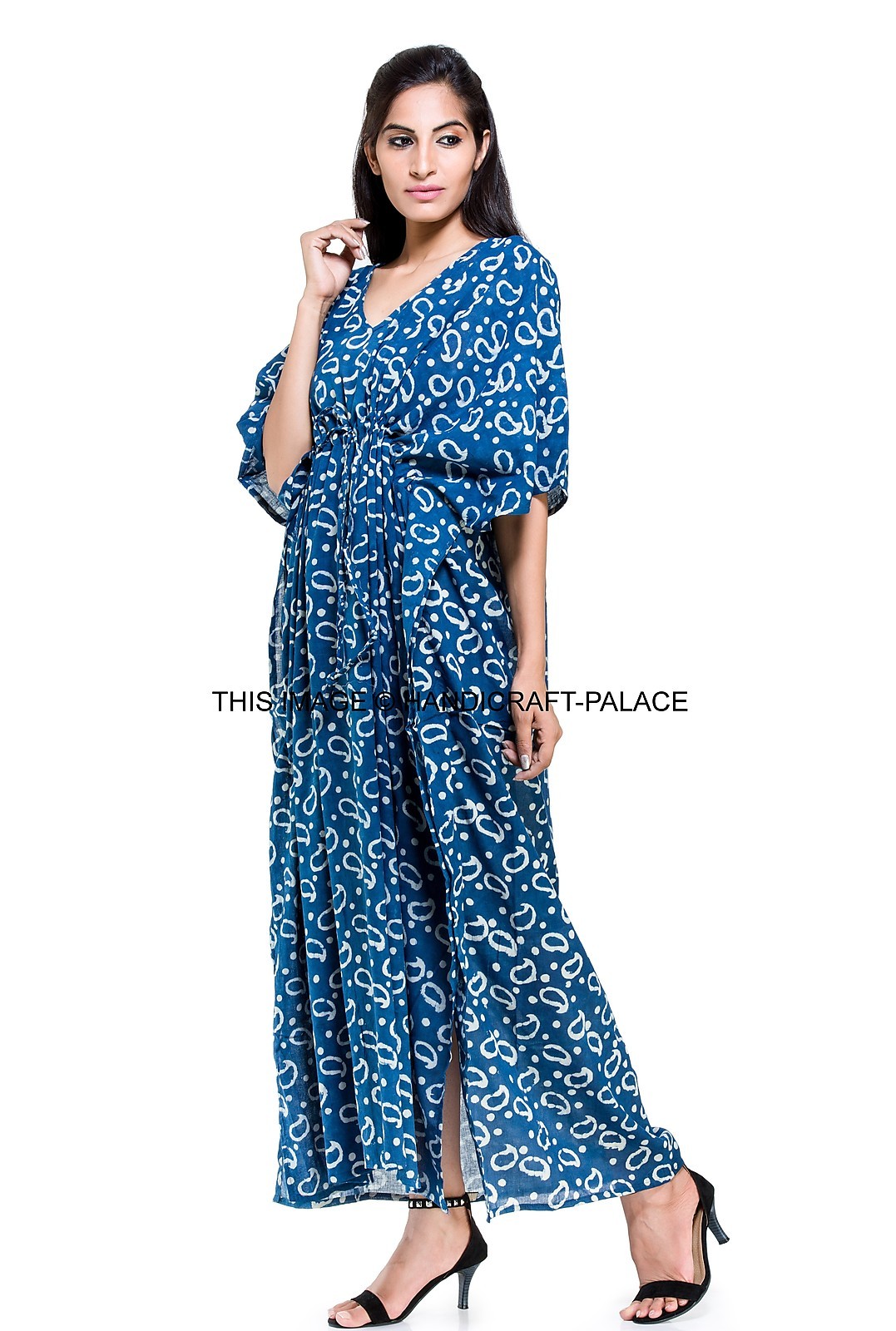 10 Pcs Wholesale Lot of Kaftan Women Kaftan Dress Indigo Blue Beach Long Caftan