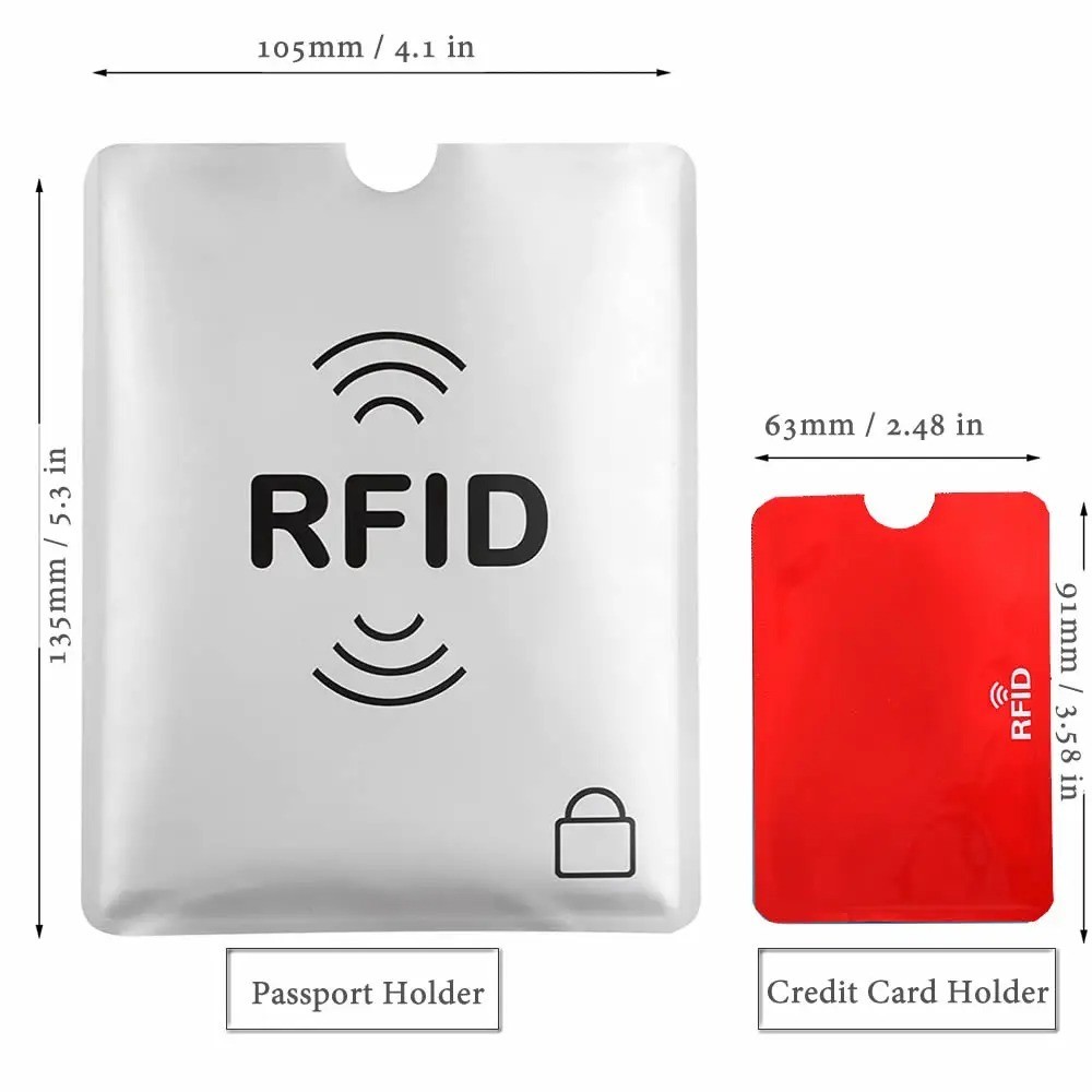 10PCS Anti RFID Blocking Card Sleeve-Secure Credit/Debit Card Holder ID Wallet