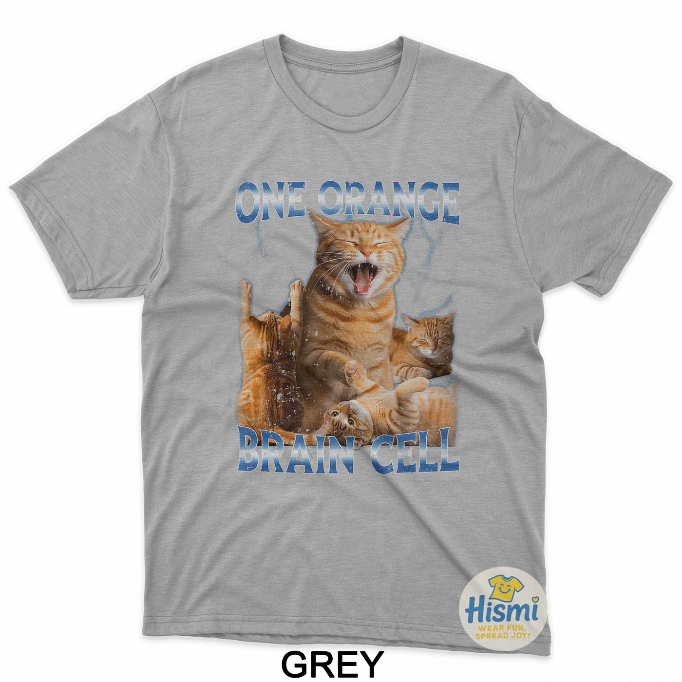 One Orange Brain Cell Funny Cat Meme Quirky Humor T-Shirt