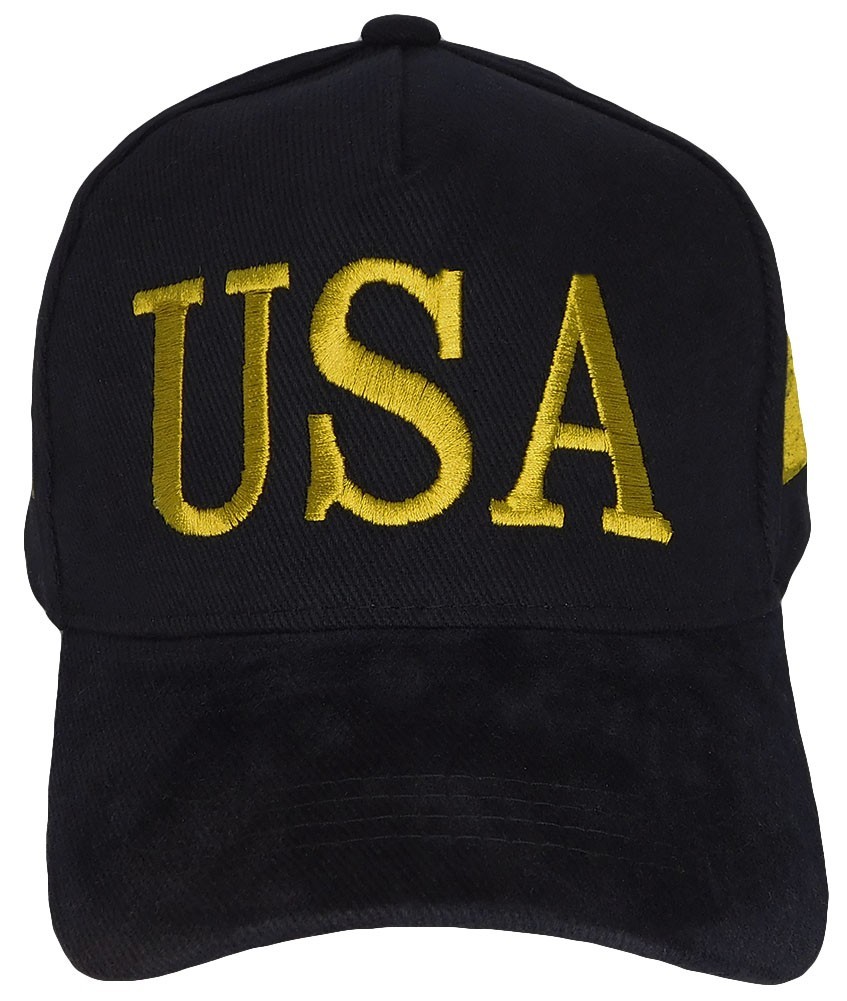 USA 3-D Letters 45-47 Trump USA Flag Black Cotton Adjustable Embroidered Cap Hat