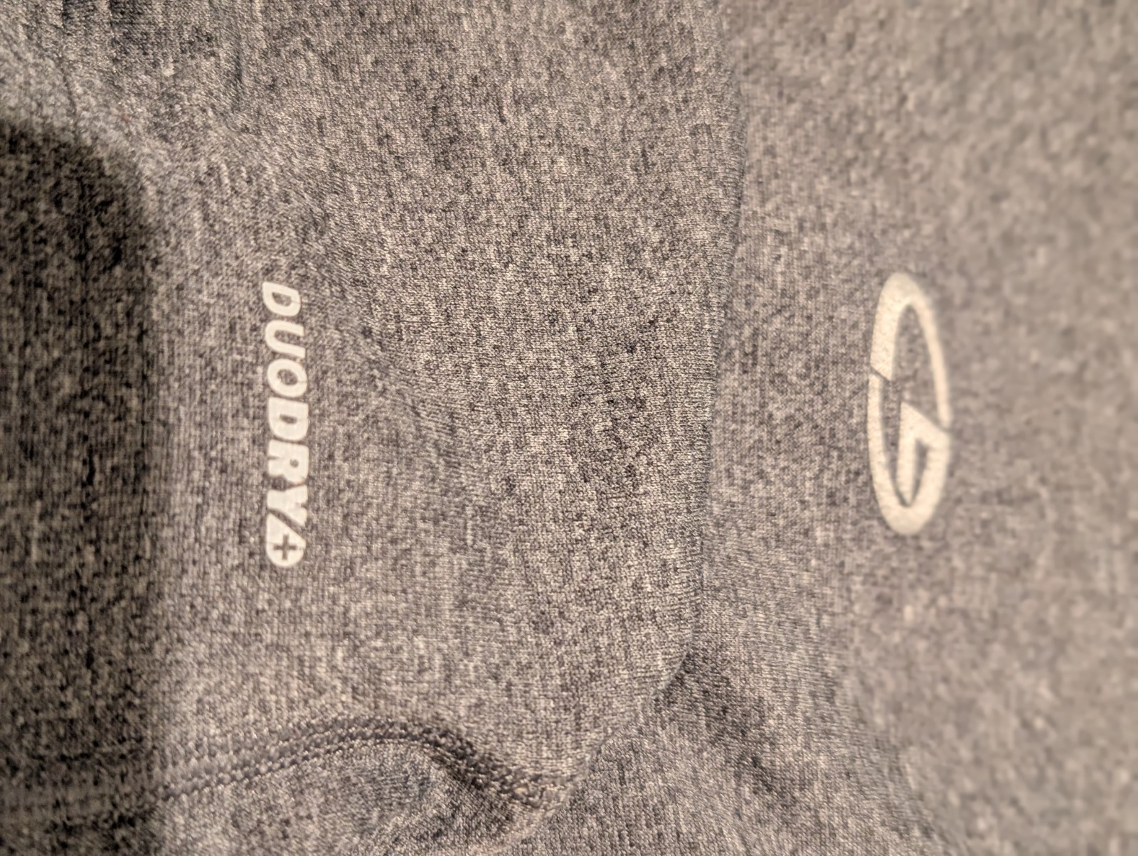 Champion Duo Dry Men’s Gray Crew Neck Athletic Workout T-Shirt Large