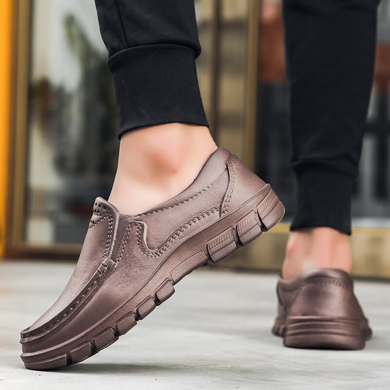 New Men Chef Shoes Kitchen Non-slip Safety Shoes Oil-proof Slip-On Work Shoes US