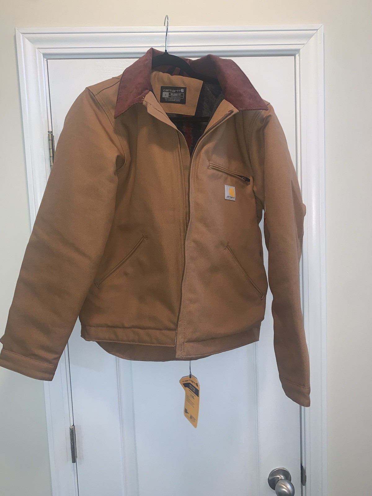 CARHARTT Iconic J01 Duck Detroit Jacket Carhartt Brown Regular – Small