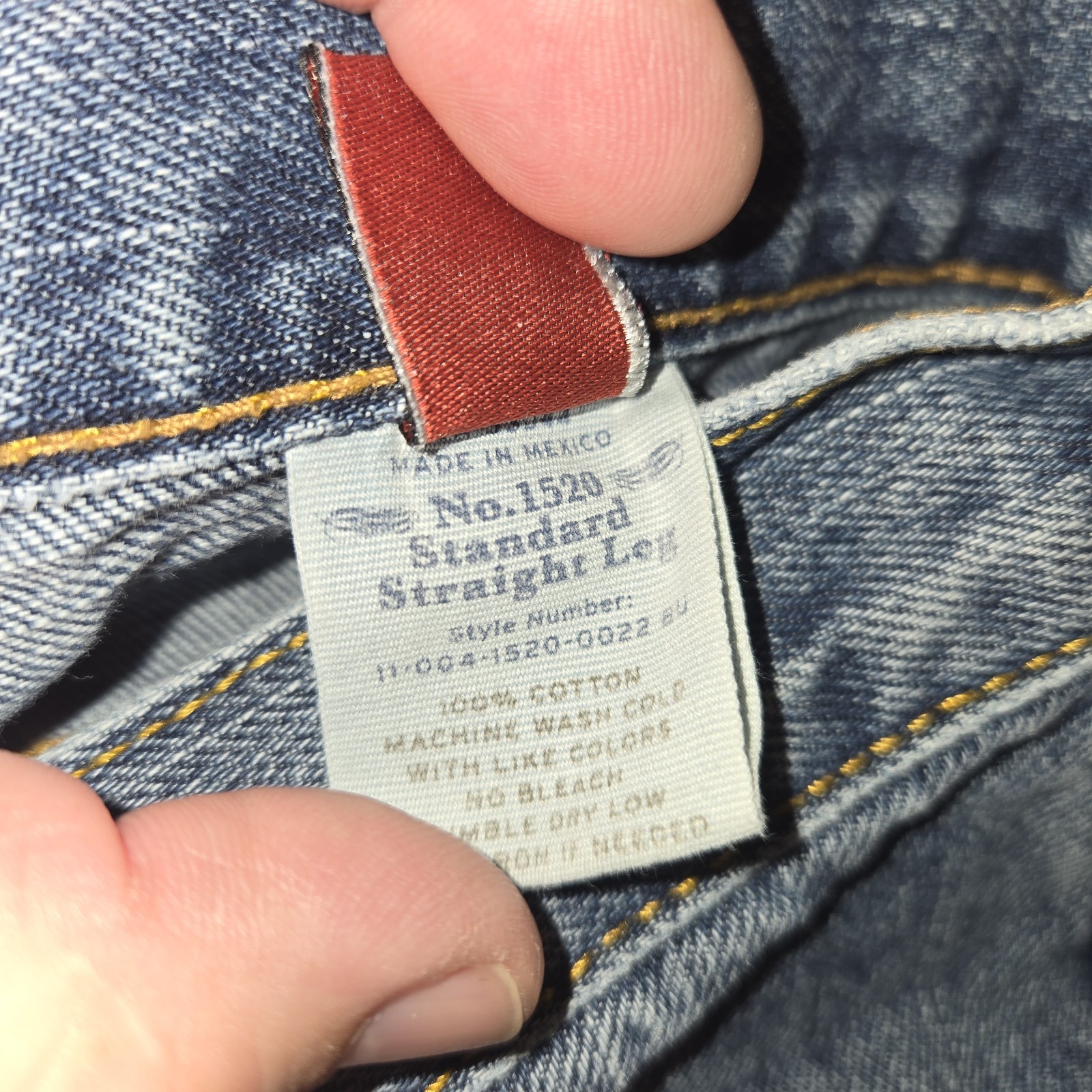 STETSON 1520 Standard Straight Leg Jeans Mens 28×38 (fit29.5×35) Western Cowboy