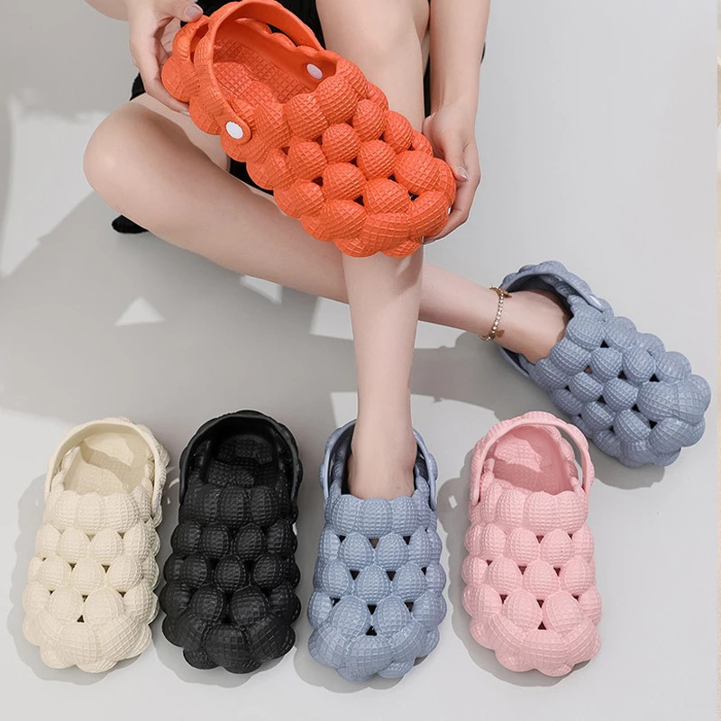 Cute Women Slippers Bubble Ball Sandals Summer Indoor Massage Cloud Slide