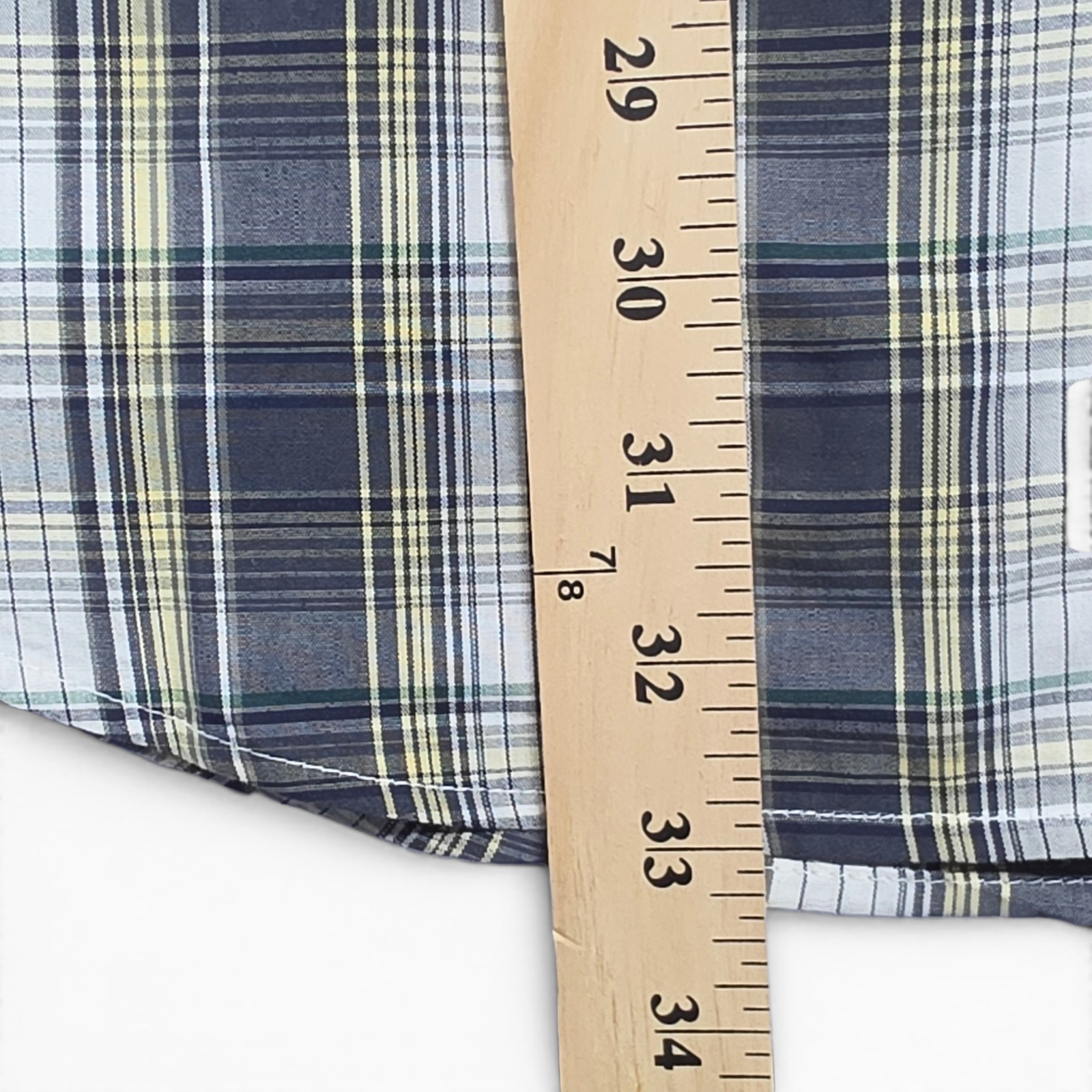Duck Head 1865 Mens Large Plaid Button Down Shirt Short Sleeve 100% Cotton Gray