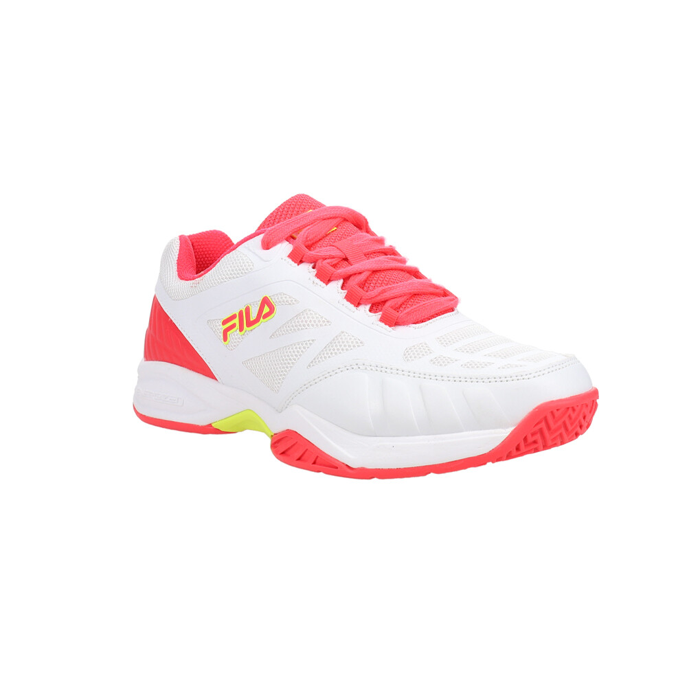 Fila Axilus Lace Up Tennis Youth Girls Pink, White Sneakers Athletic Shoes 3TM0