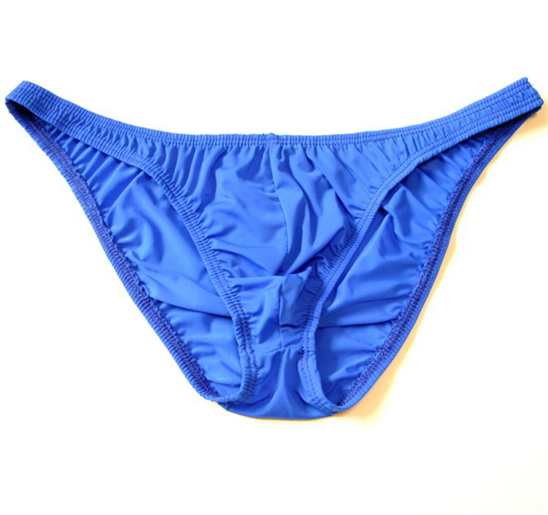 5pcs Men Ice Silky Soft Comfortable Bikini Bulge Contoured Pouch Briefs Panties
