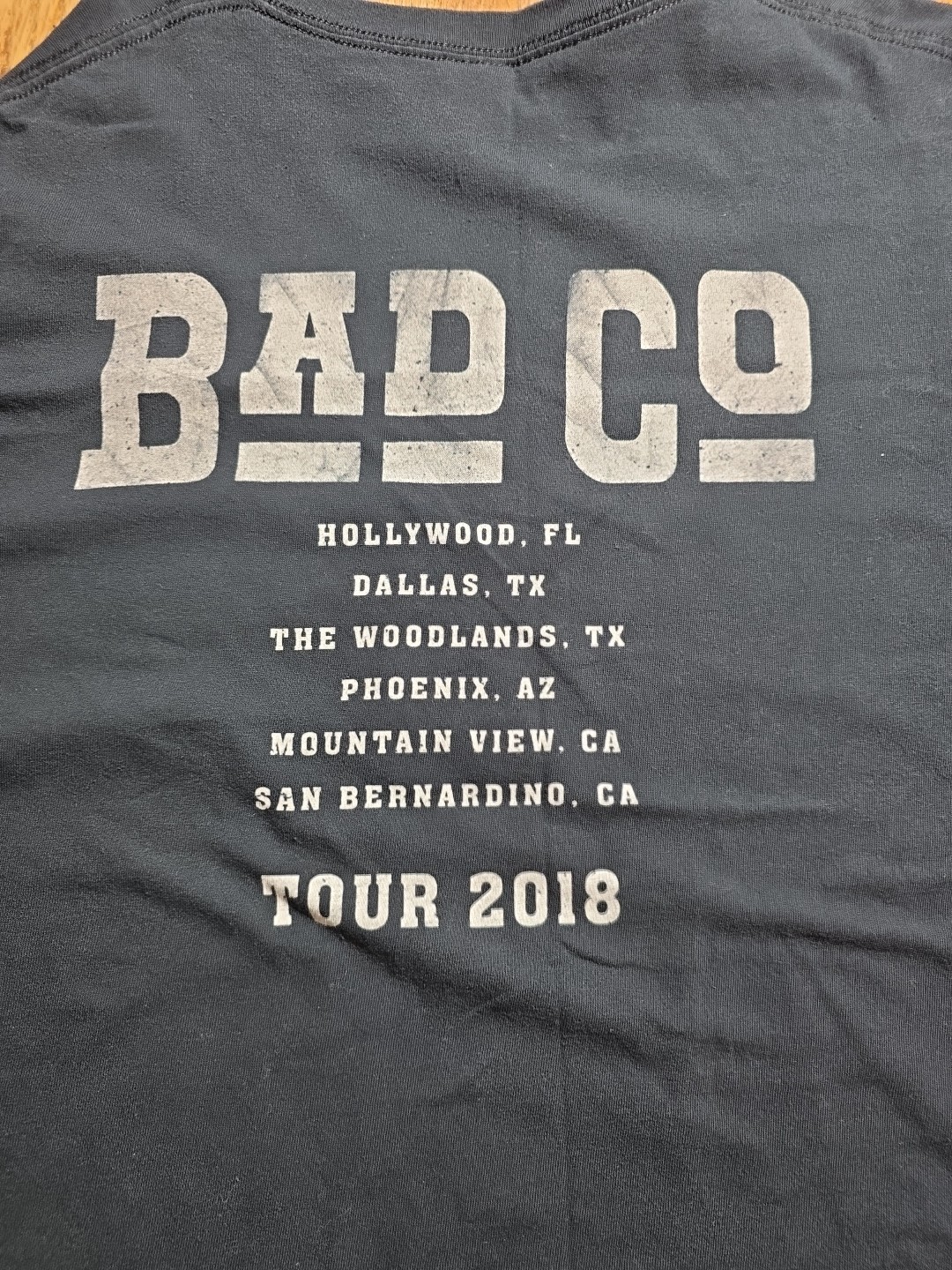 Bad Co Men’s Black Graphic Short Sleeve T-Shirt – Size XLarge Y2K Vintage Tee