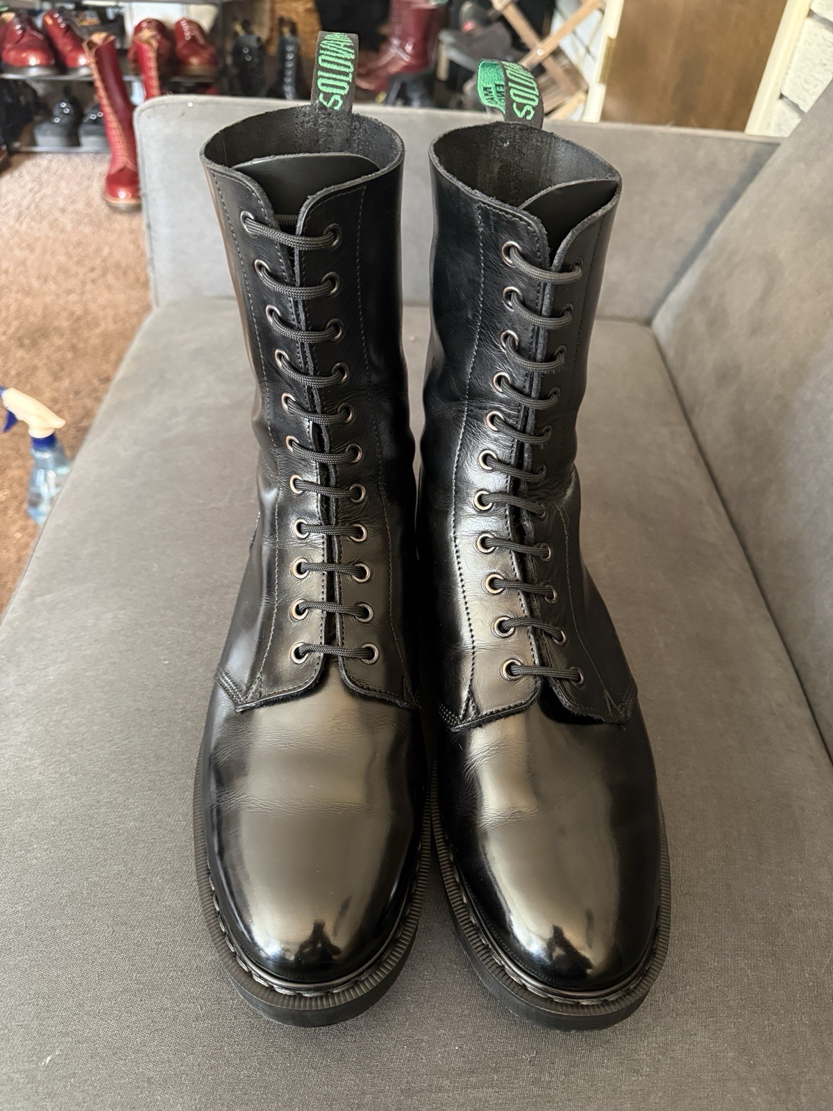 Solovair Greasy Black Astronaut boot. US 13 UK 12. EU 47 !See description!