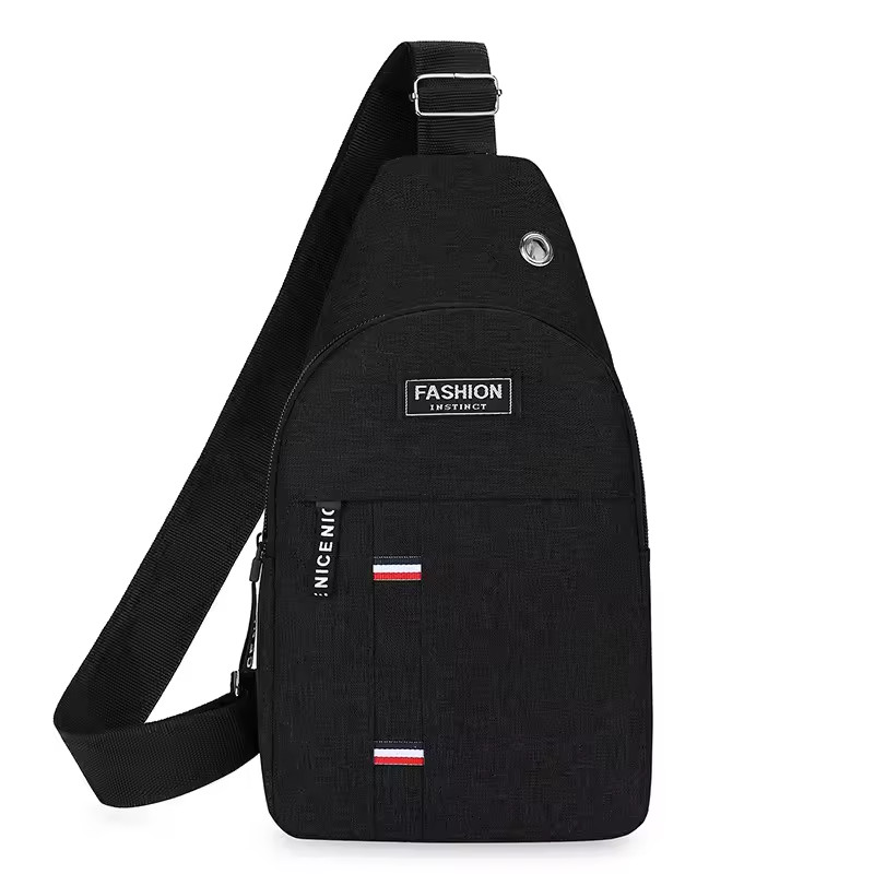 Crossbody Chest Bag Men Women Sling Backpack Travel Hiking Shoulder Bag Black