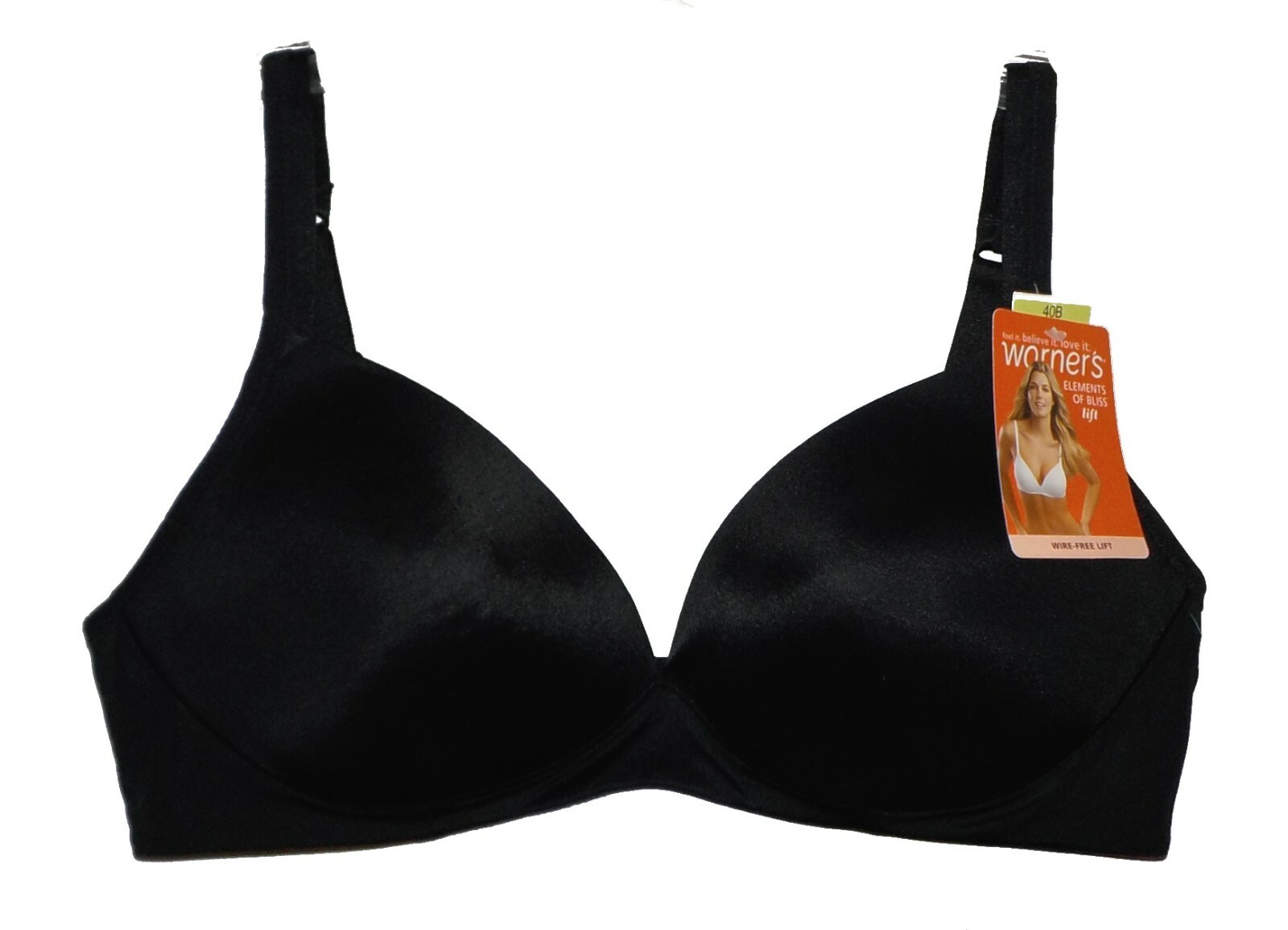 New Bra Warner’s Elements Bliss WF Lift Full-Coverage Black 1298 MSRP-$38.00 40B