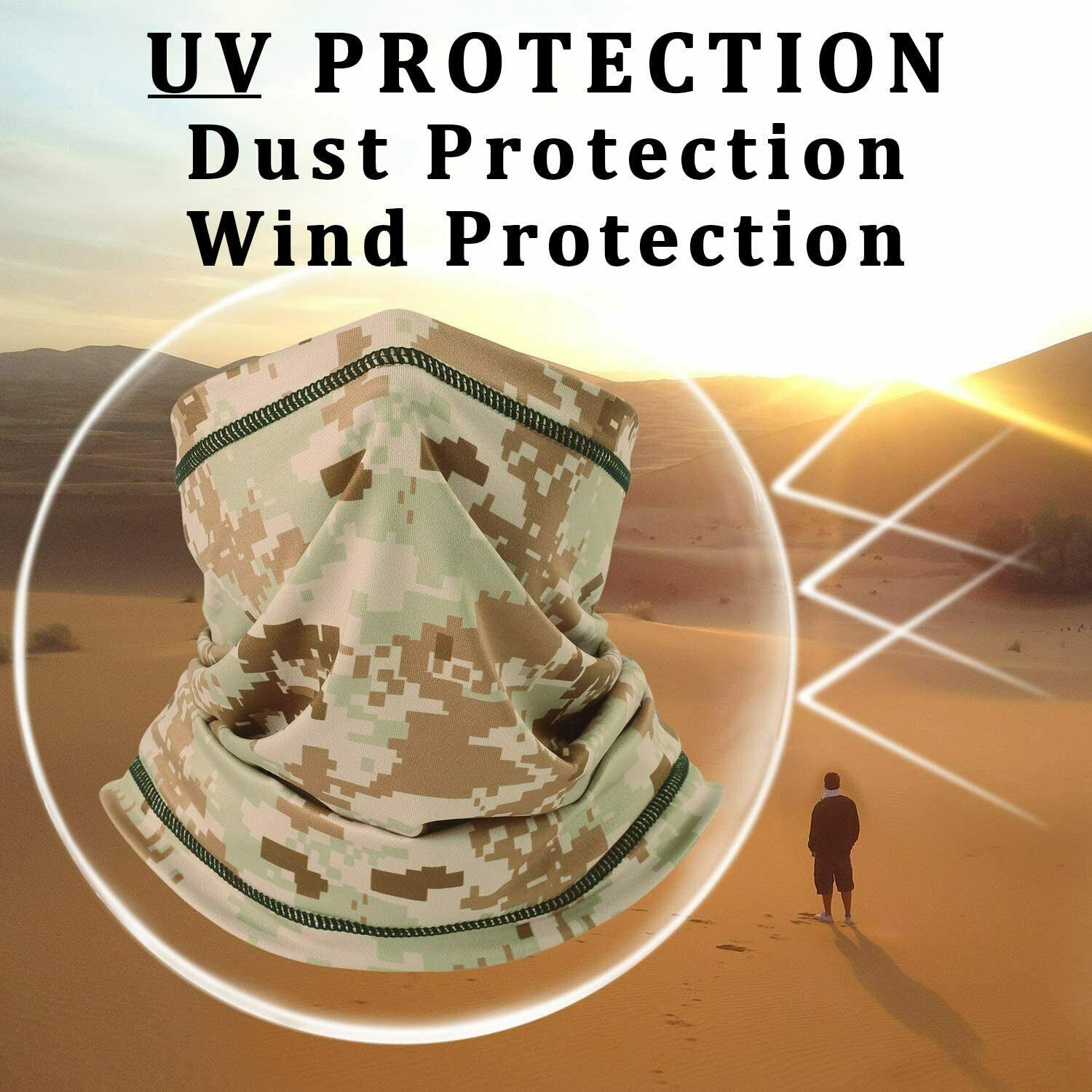 Face Mask UV Sun Shield Neck Gaiter Scarf Outdoor Windproof Balaclava Face Cover