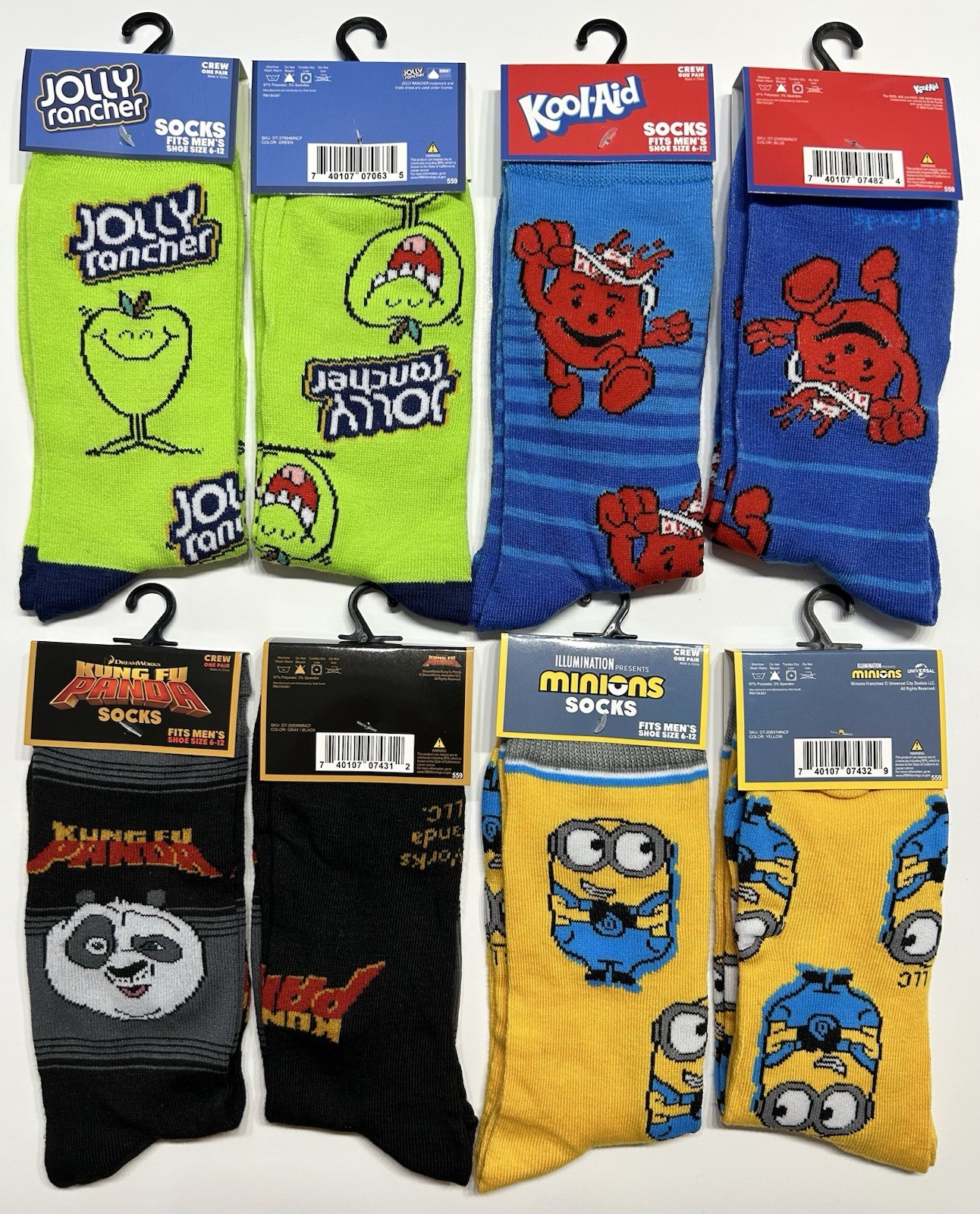 New Style Odd Sox Crazy Funny Novelty Crew Socks Adult Women’s Men’s Size 6-12