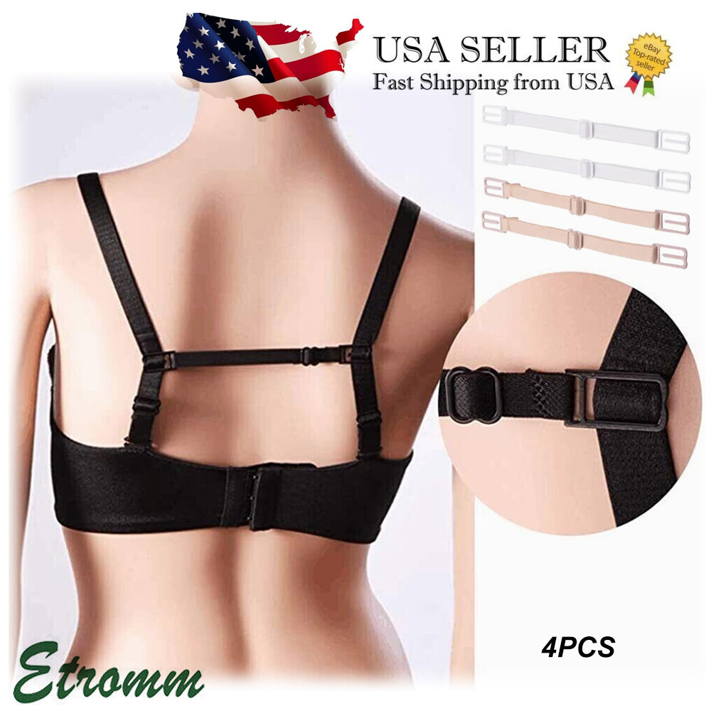 4 Pcs Anti Slip Straps Clips Holder Bra Women Non-Slip Bra Rope Back Adjustable