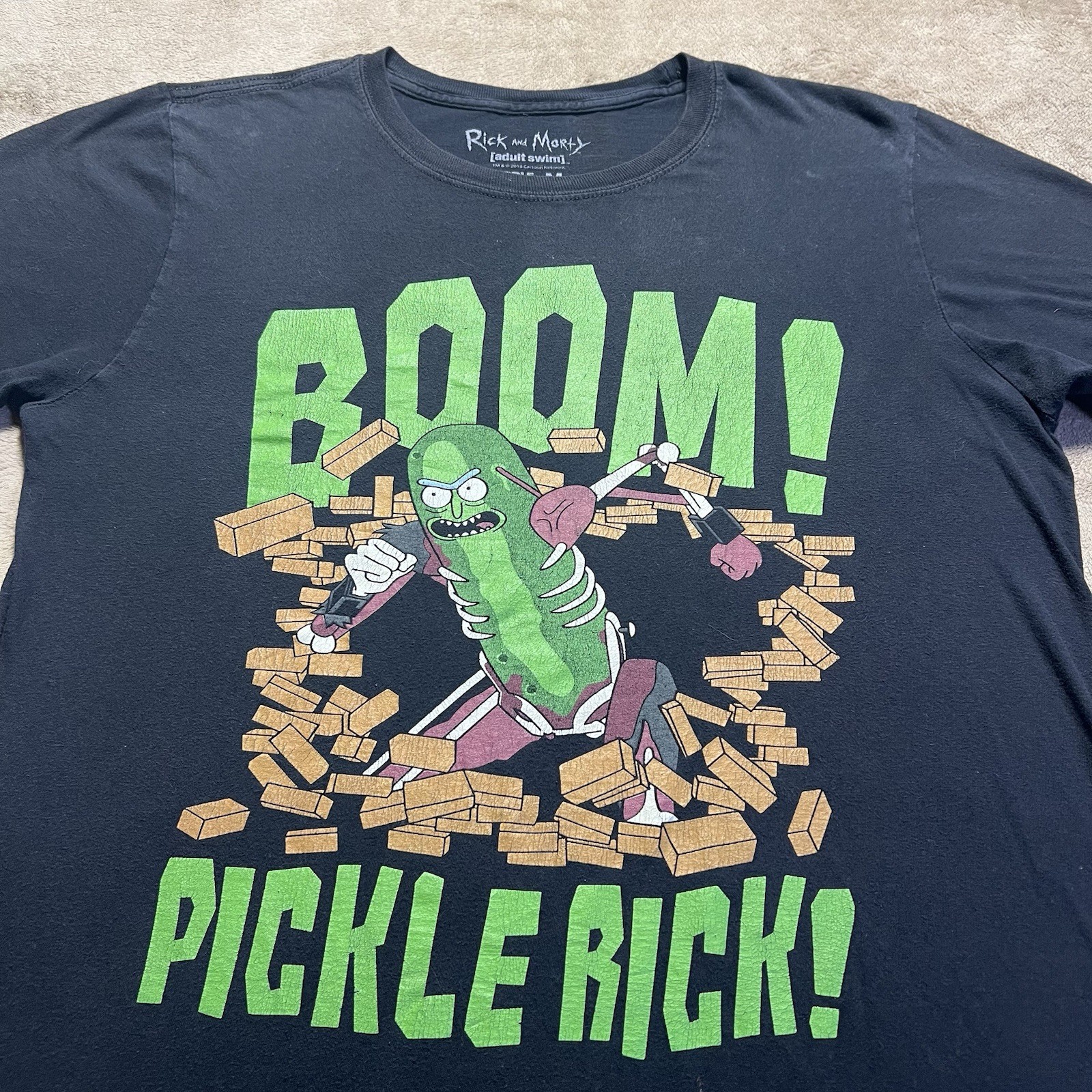 Rick and Morty T Shirt Mens M Pick Rick Adult Swim TV Show Graphic Cartoon Funny