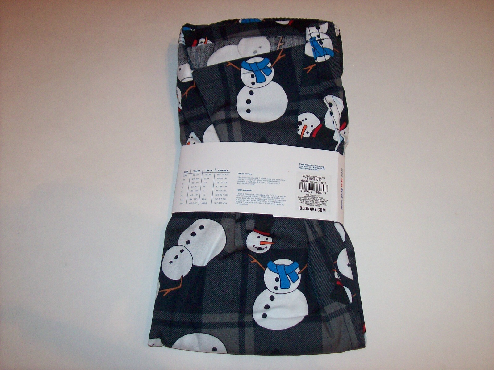 Old Navy Underwear Mens 1 Boxer Snowmen Charcoal S M L XL XXL XXXL