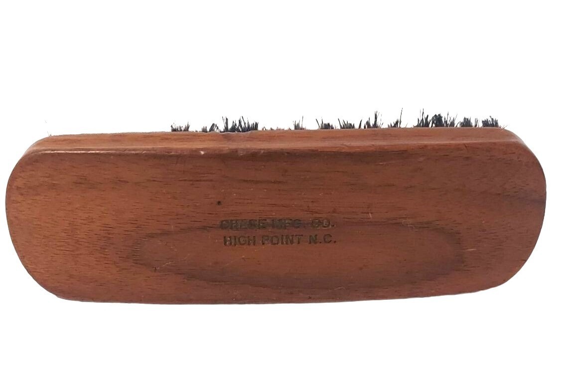Vintage Wooded Base Shoe Shine Brush Chase Mfg. Co. High Point, North Carolina