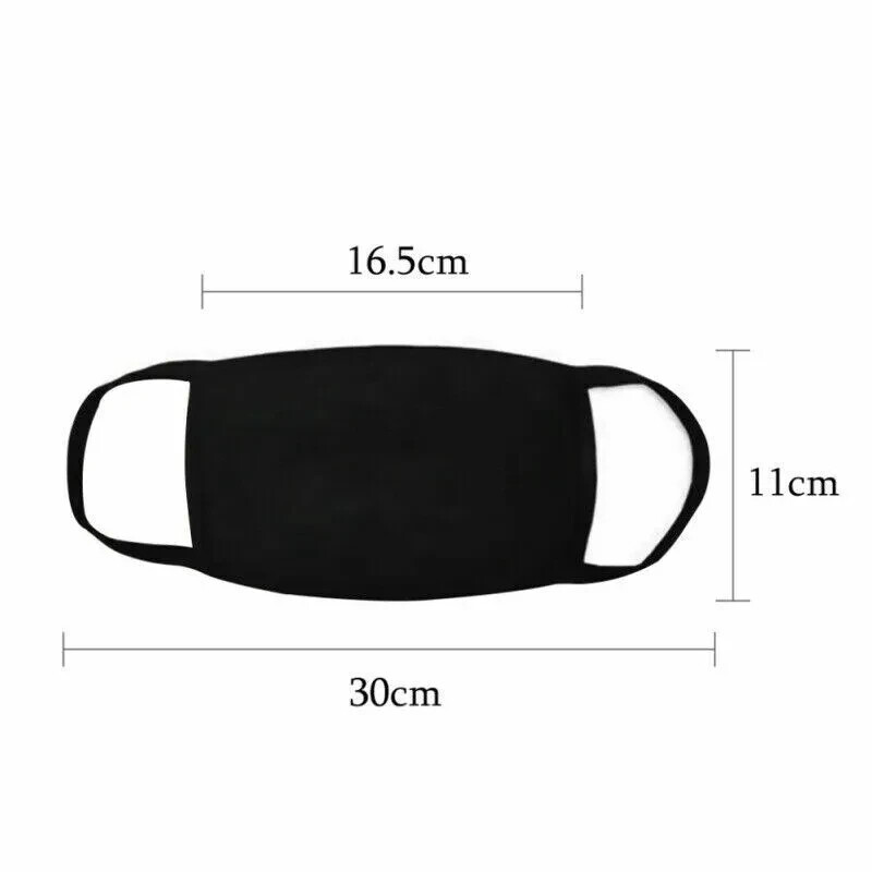 Black Unisex Face Mask Reusable Washable Cover Masks Fashion Cloth Men Women USA