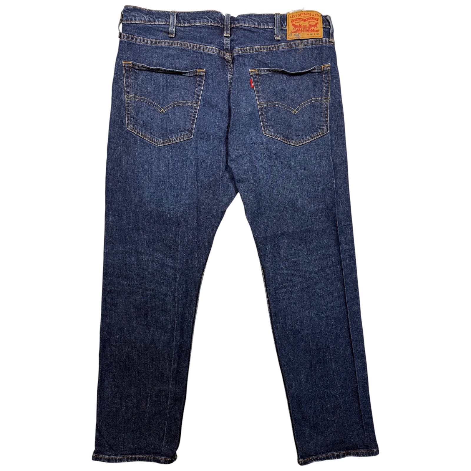 Levi’s 502 Blue Tapered Leg Regular Fit Zip Fly Men’s Jeans Size 38W 28L