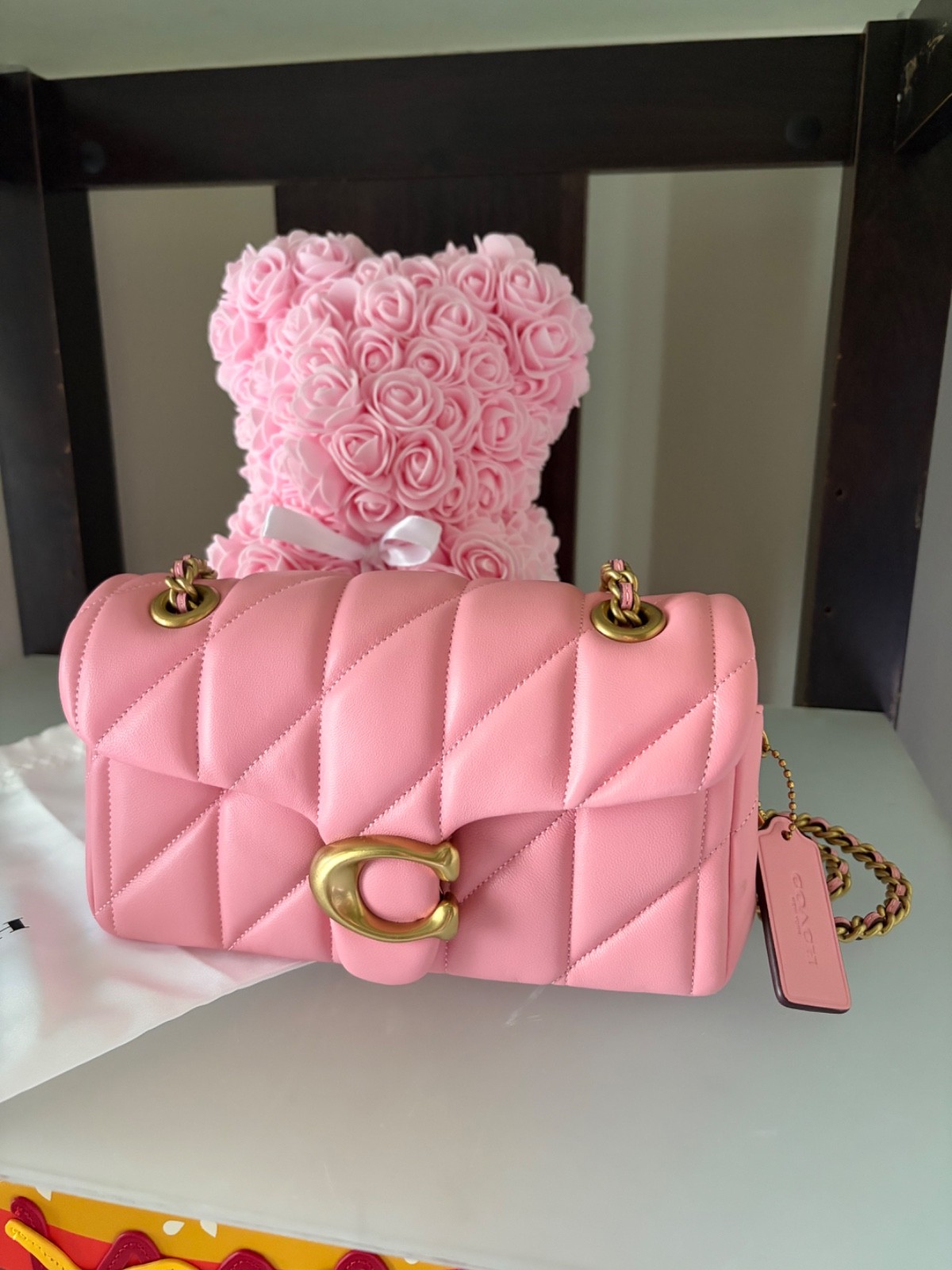 Pink Coach Quilted Tabby bag new bright pink never used
