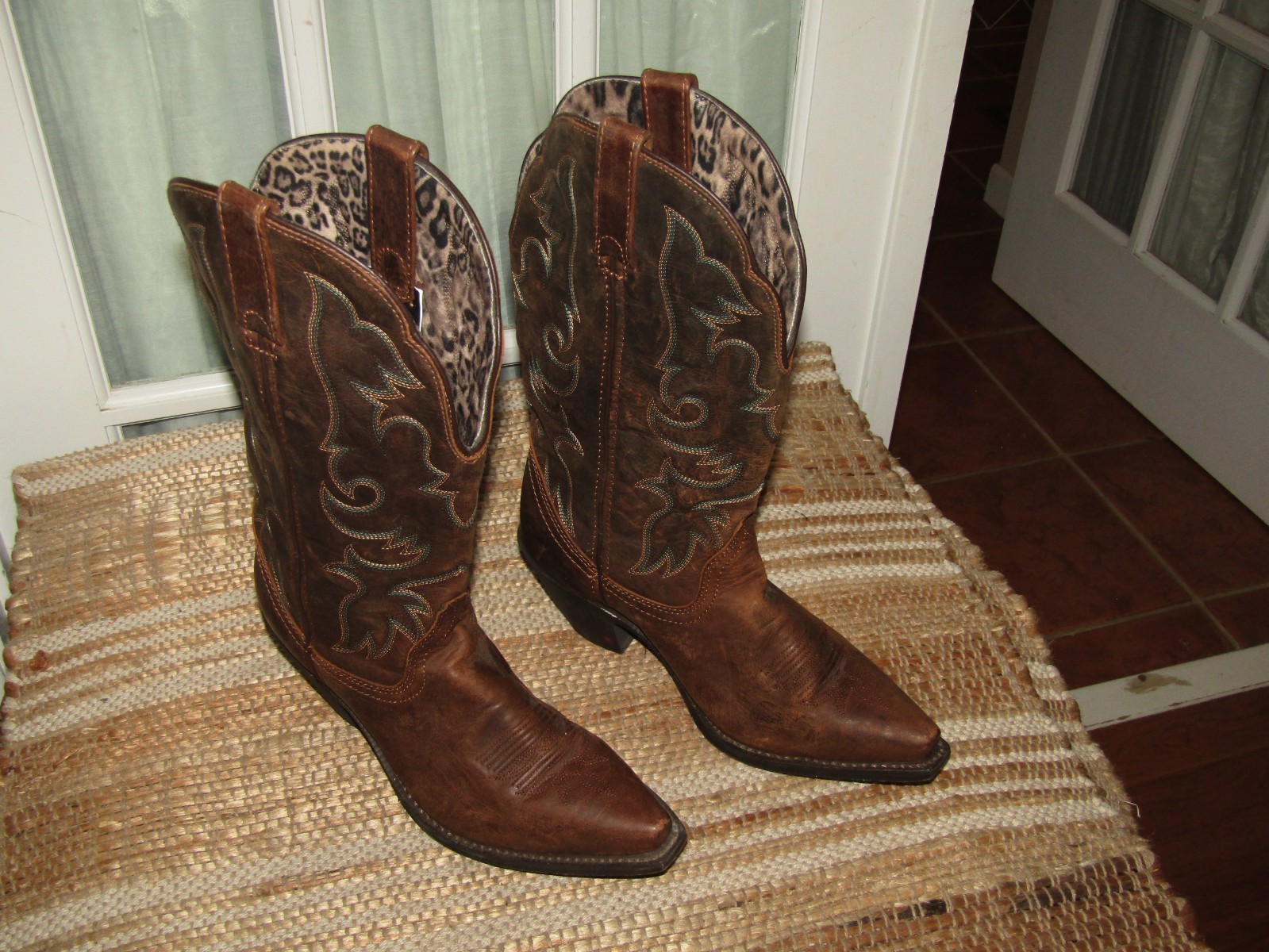 Laredo Access Western Boots Women’s Size 9 W Brown Leather 51078 Snip Toe