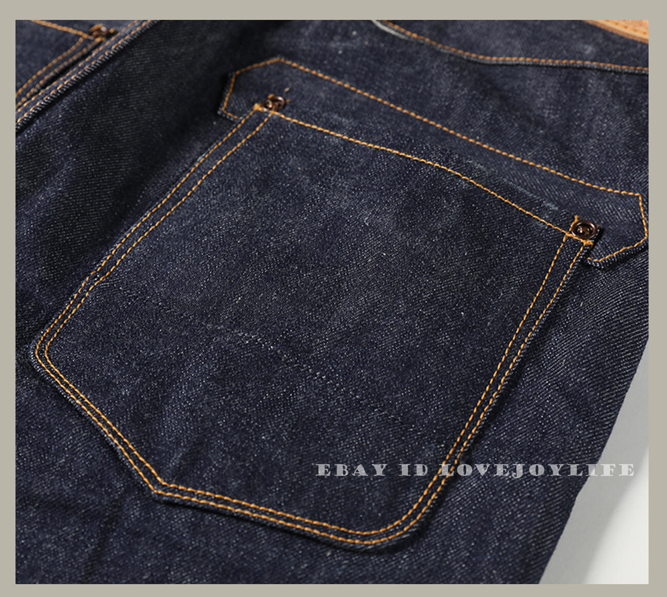 Red Tornado Vintage 16.5oz Men’s Jeans Shrink to Fit Denim Selvage Button Fly