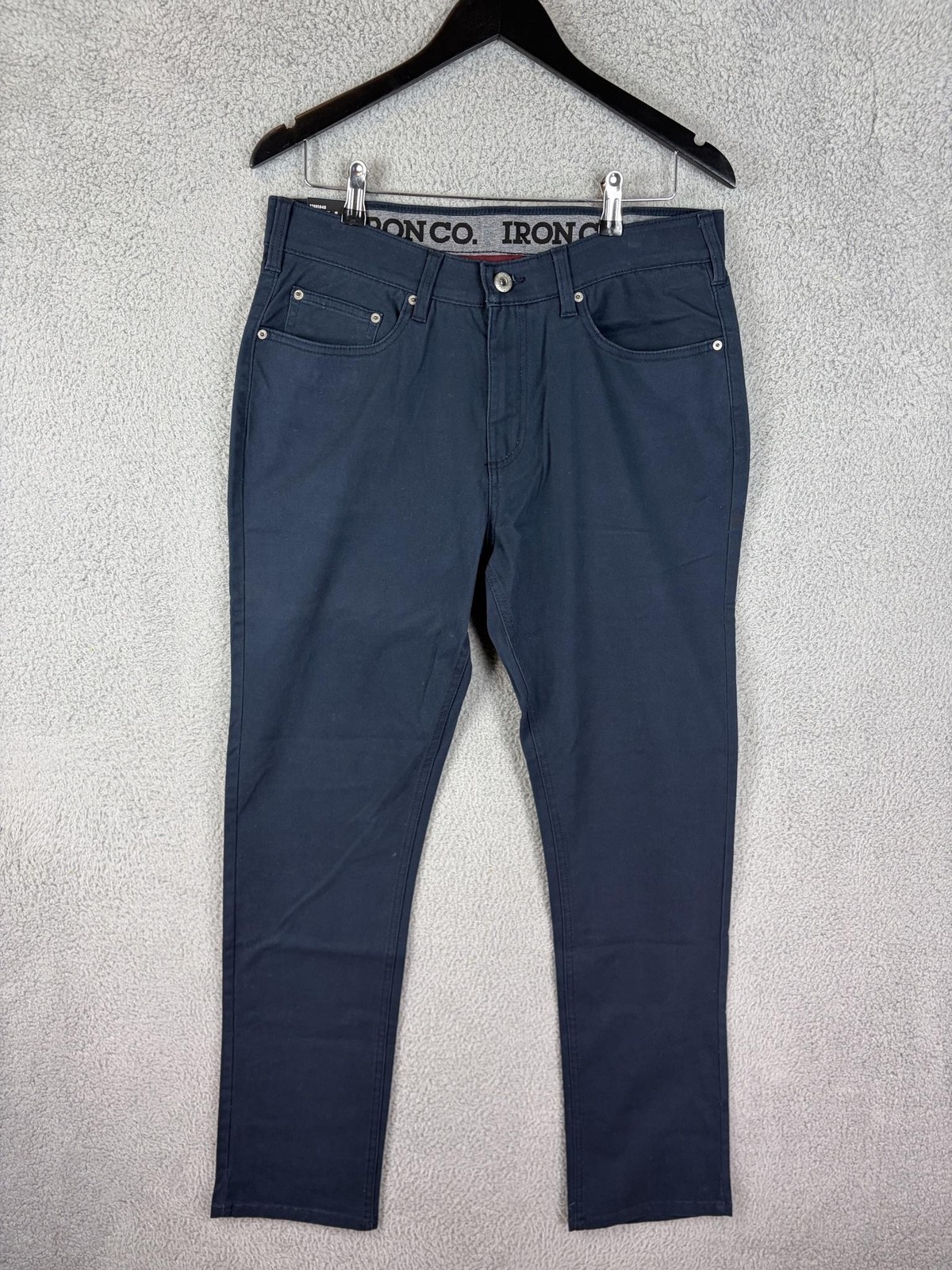 Iron Co. Patriot Pants Mens 32×32 Blue Classic Comfort Straight Leg Chino New