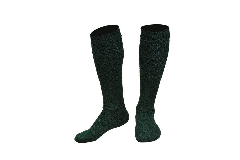 Men New Scottish Irish Highland Long Kilt Hose Socks Green White Black All sizes