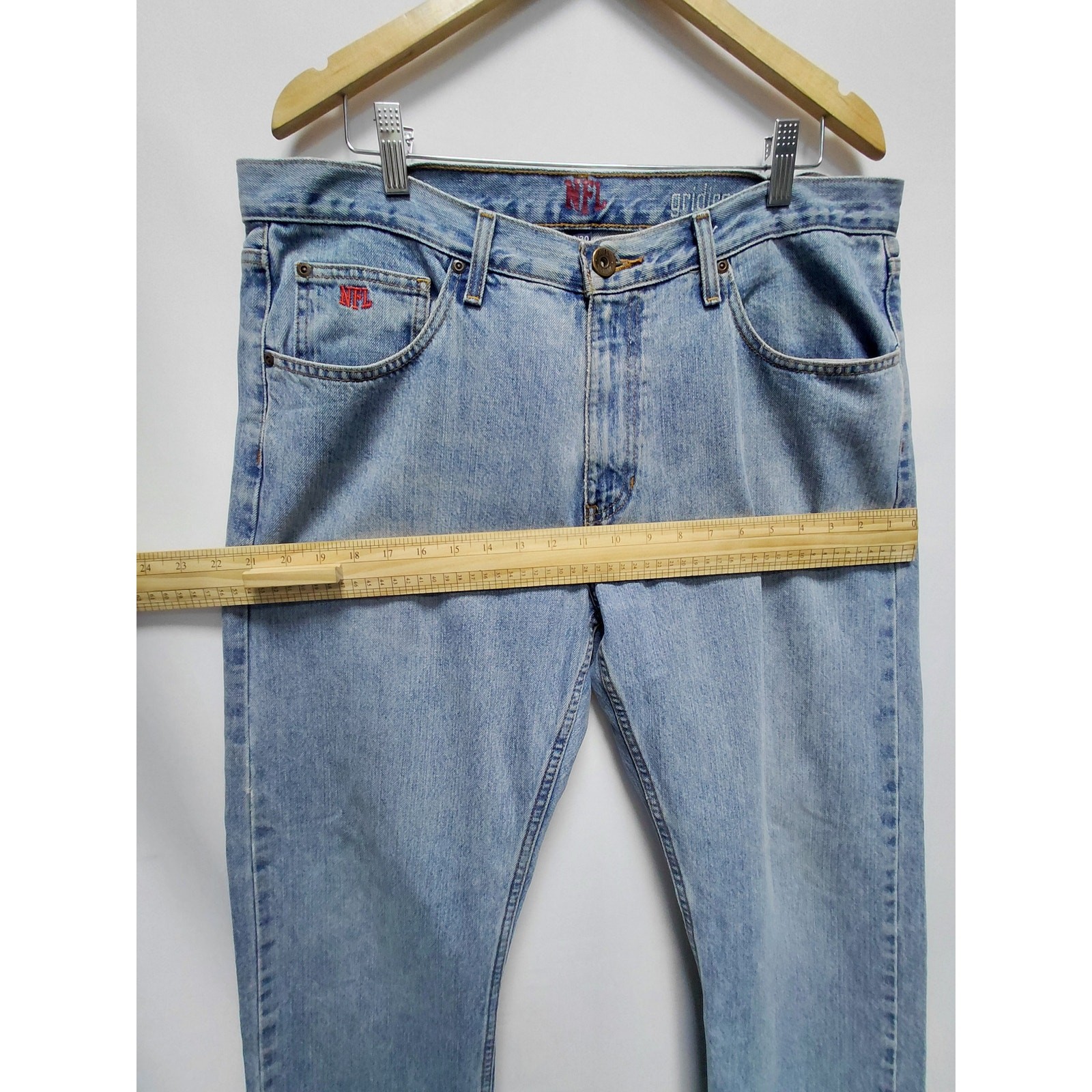 NFL Gridiron Classic Denim Jeans Light Wash Mid (10-12 in) Men Size 36×30