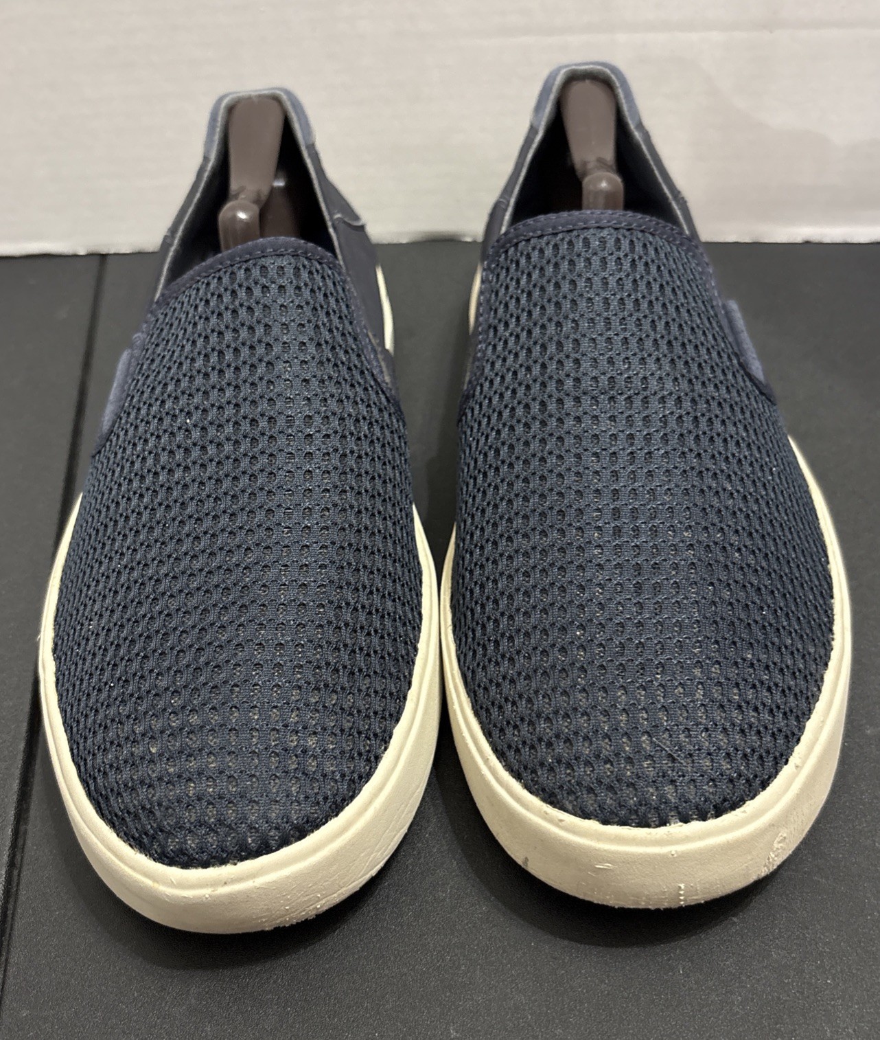 OLUKAI Lae’ahi Mens 9.5 Navy Blue Slip- On Casual Mesh Sneaker Shoe
