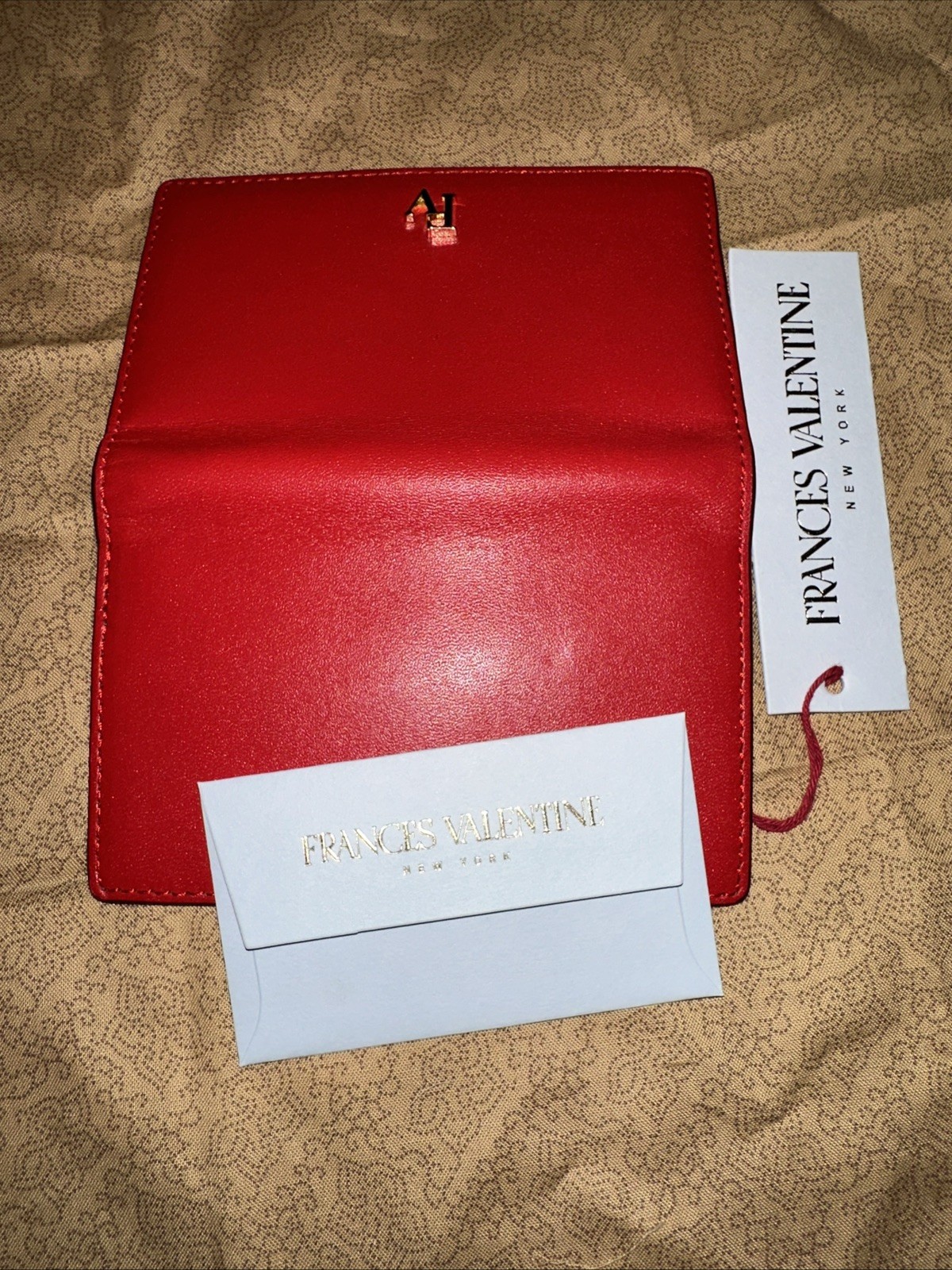 Frances Valentine Perfect Card Wallet ~ red
