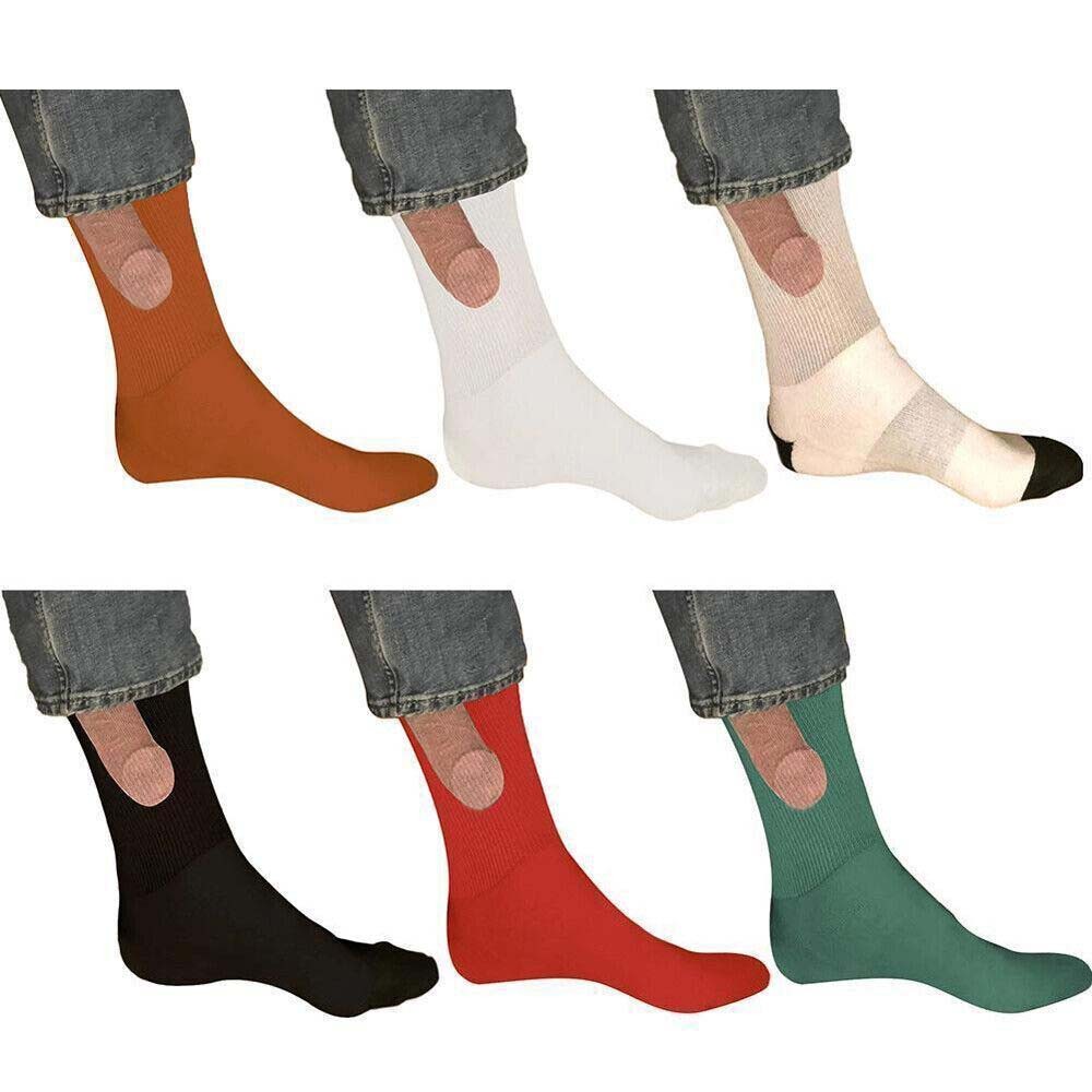 1Pair of Socks For Men Novelty Joke Funny Prank Printing Holiday Gift New