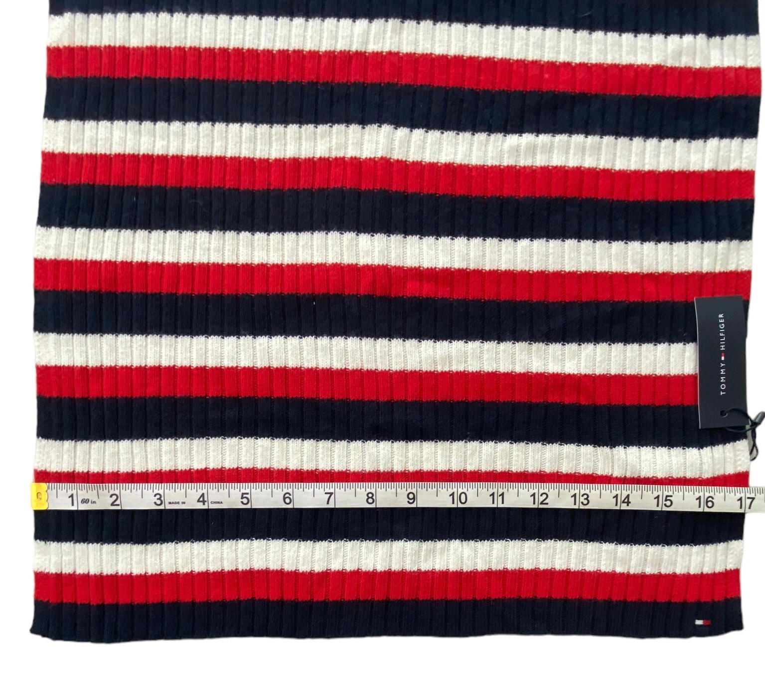 Tommy Hilfiger Winter Scarf Neck Warmer Logo Red White Blue Buyer’s Choice New
