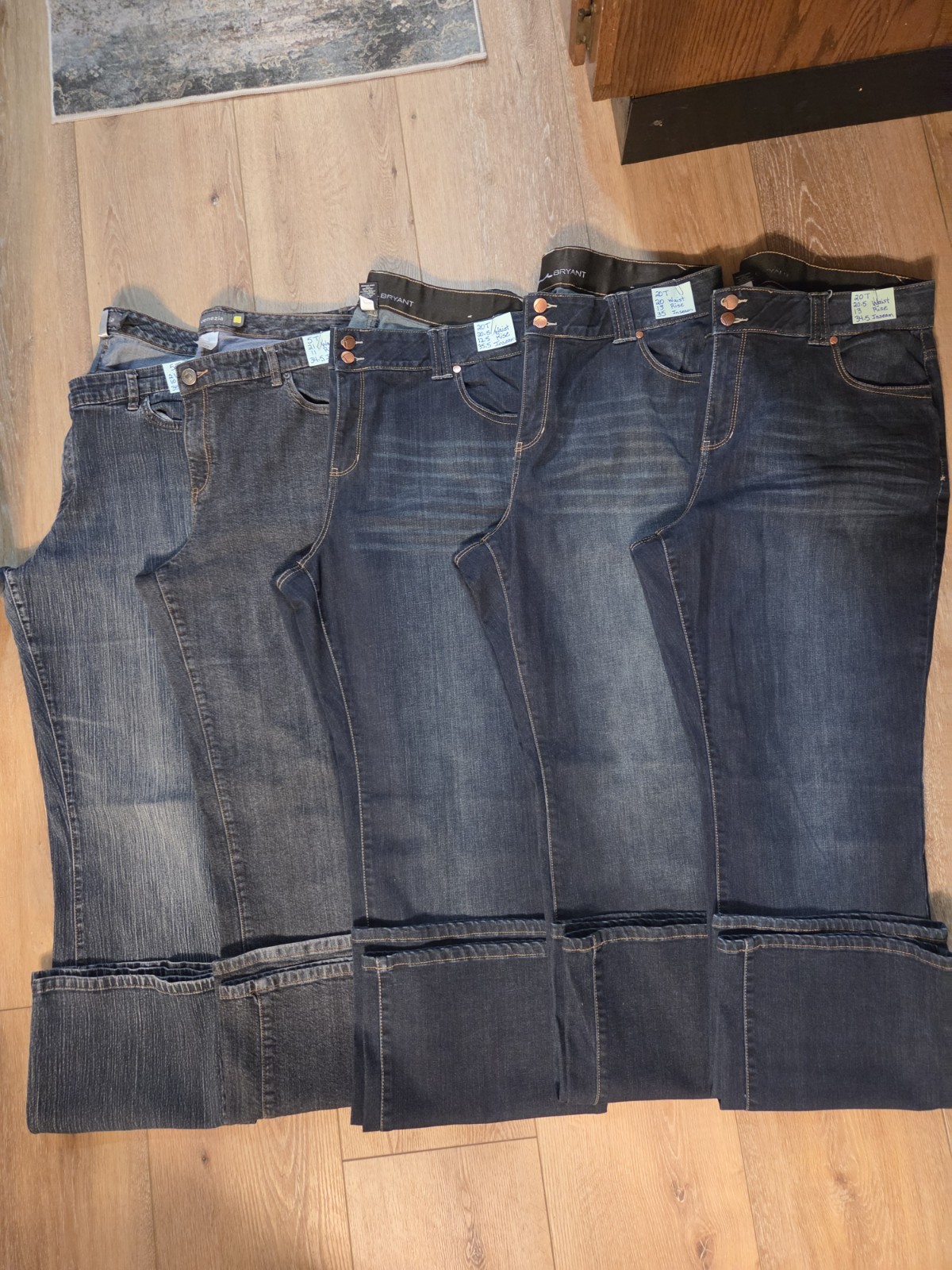 6pc Plus Size TALL Jeans Lot Lane Bryant/Venezia Blue Denim Sizes 20 22 24 Long