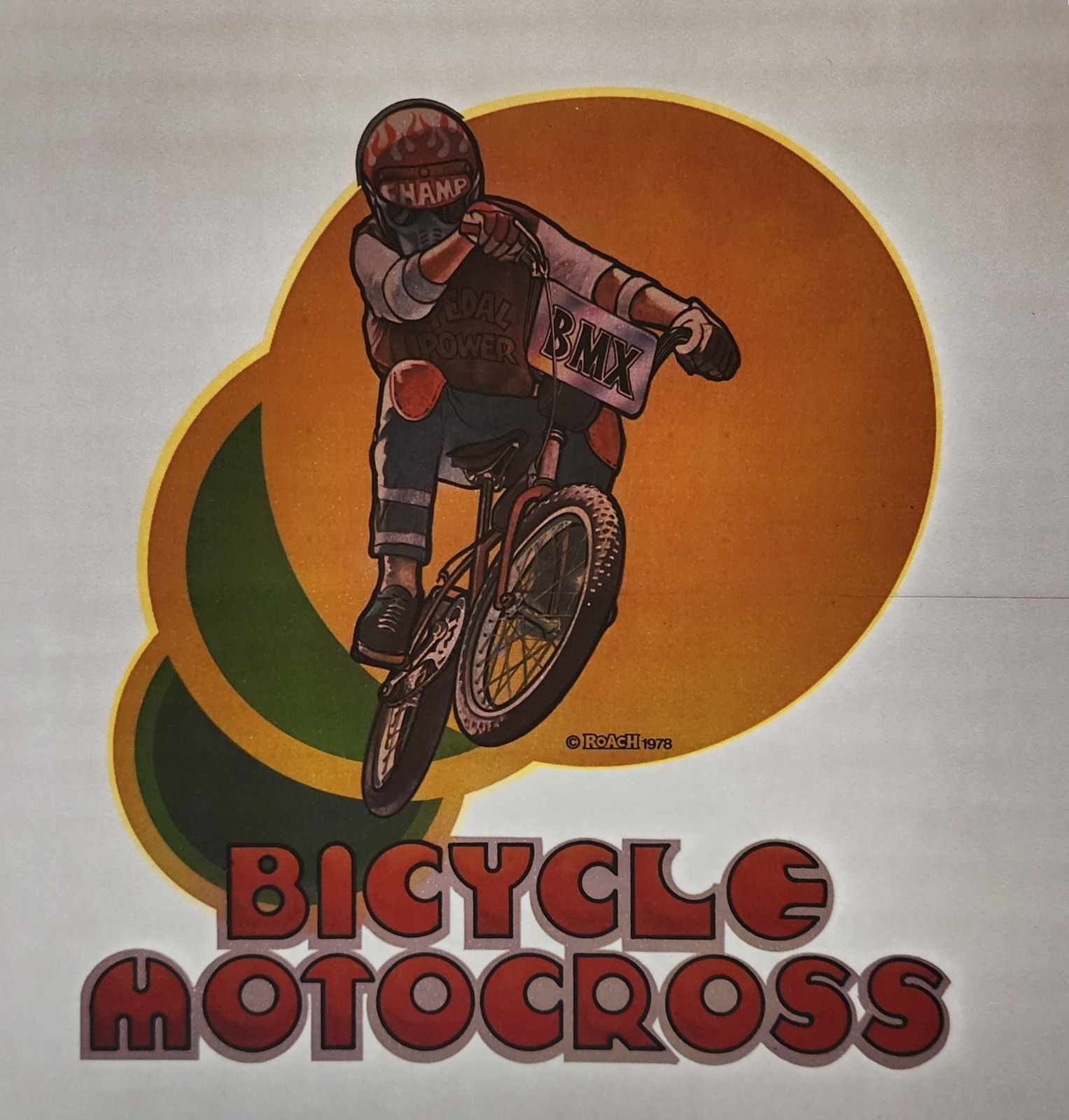 Vintage 1970’s-1980’s BICYCLE MOTOCROSS Iron On Transfer BMX – ROACH