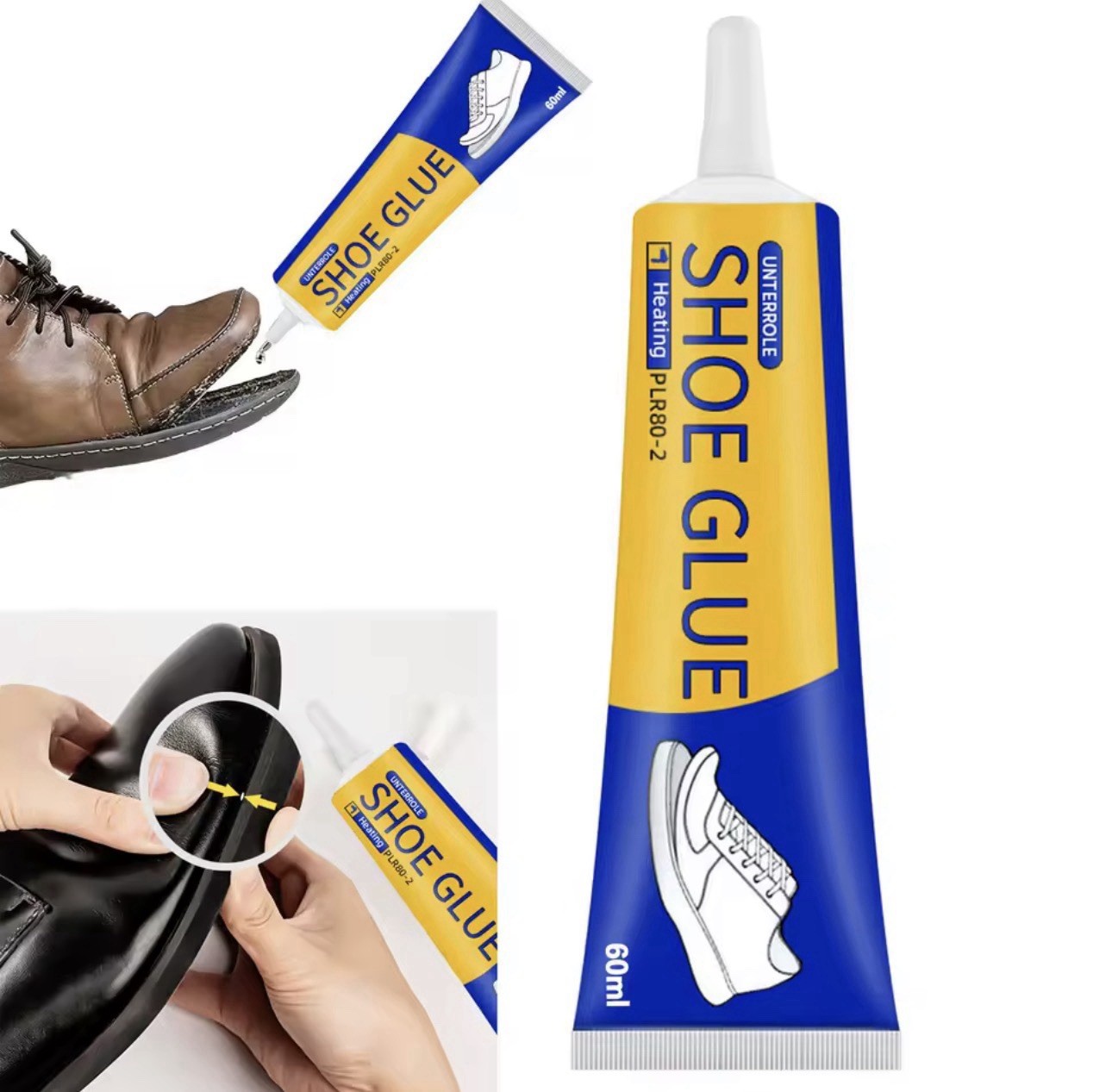 Clear Shoe Repair Adhesive Low Odor Strong Adhesive Soft Resin Shoe Glue