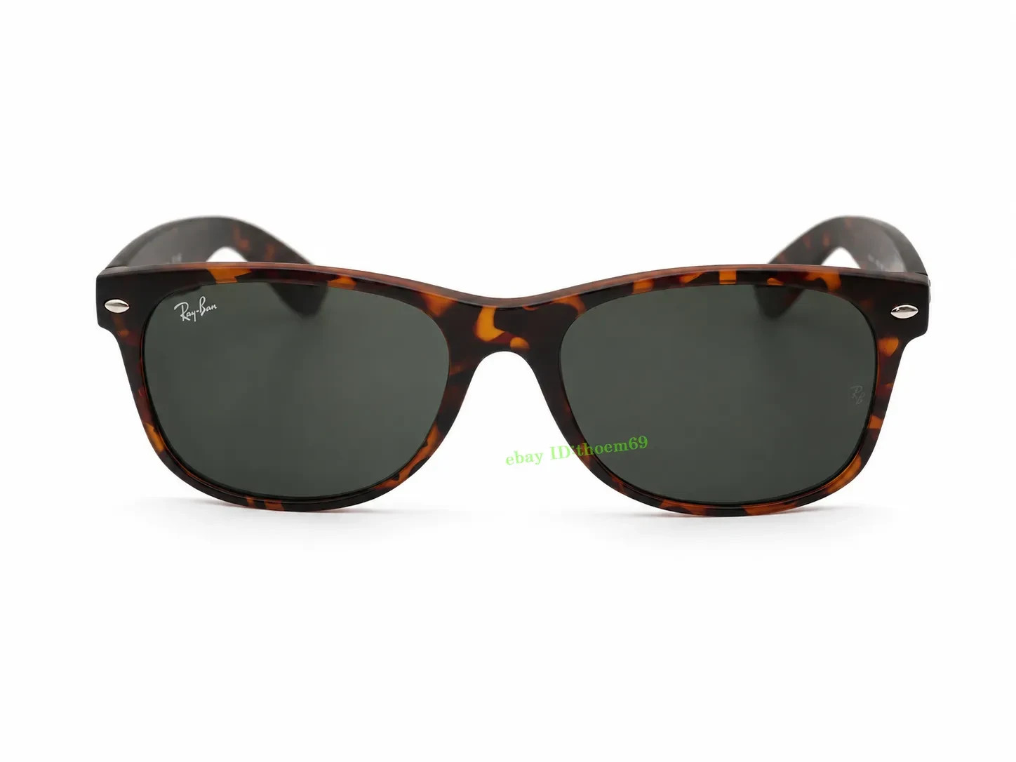 RAY-BAN NEW WAYFARER RB2132 865/B1 55MM SUNGLASSES Dark Grey LENS Matte Havana