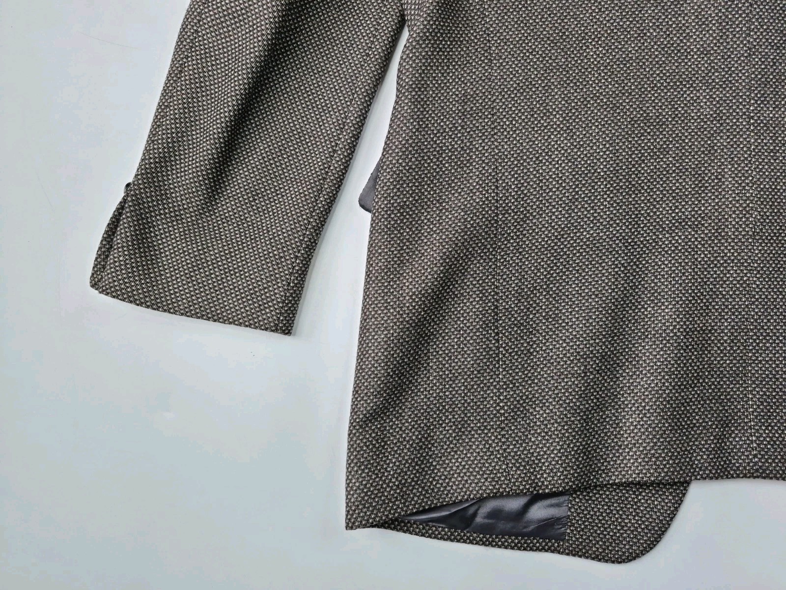 🇺🇸 Joseph Abboud Mens Wool Sports Coat 43L Brown Gray USA 3 Button